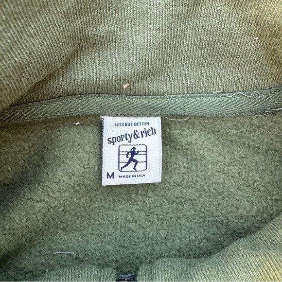 Sporty & Rich SPORTY & RICH WELLNESS IVY QUARTER ZIPPED SWEATSHIRT SZ M Size M / US 6-8 / IT 42-44 - 5 Thumbnail