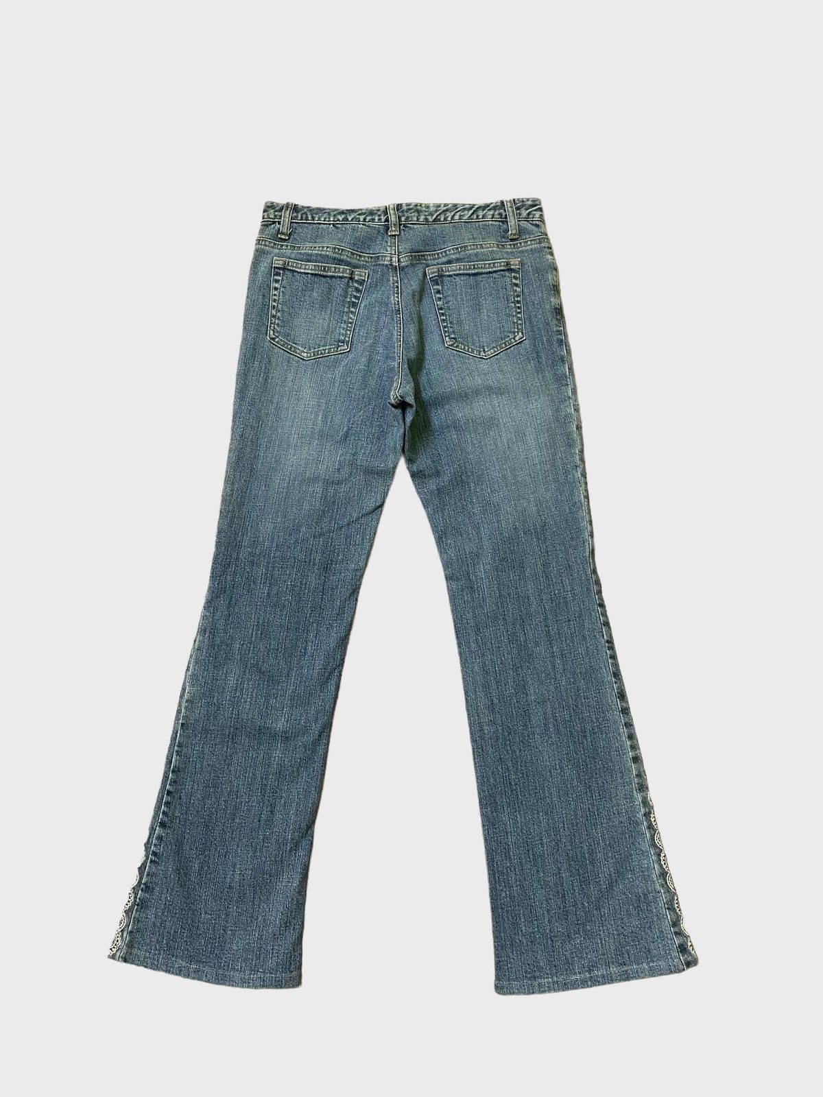 Japanese Brand Flared ORIRIN JEANS Embroidered Hysteric Glamour Style Size US 28 / EU 44 - 2 Thumbnail