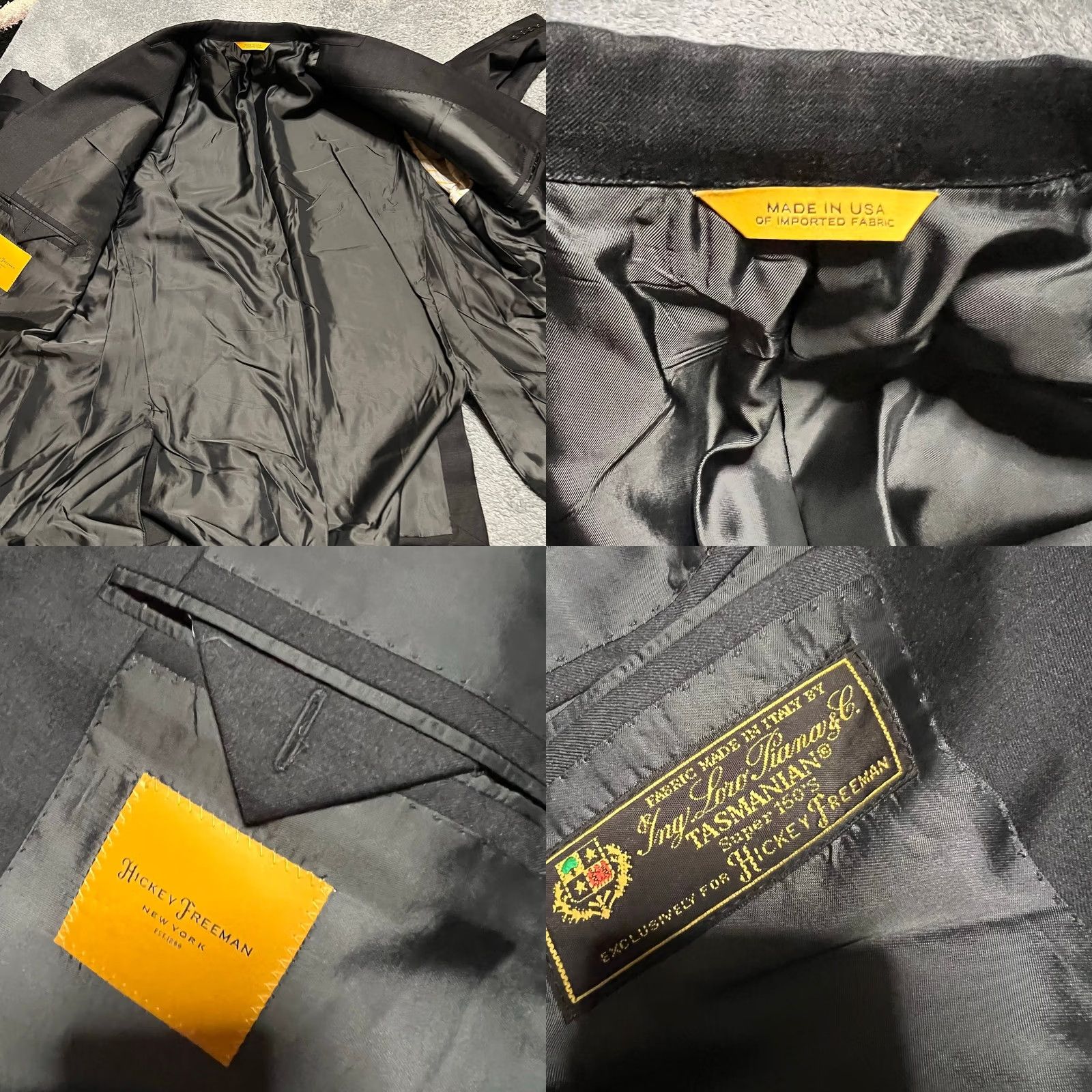 Vintage Hickey Freeman Beacon Blazer Mens 48R Gray Loro Piana Tasmanian Super 150’s Coat Blazer Mens 48R Gray Loro Piana Tasmanian Super 150’s Size 48R - 8 Thumbnail