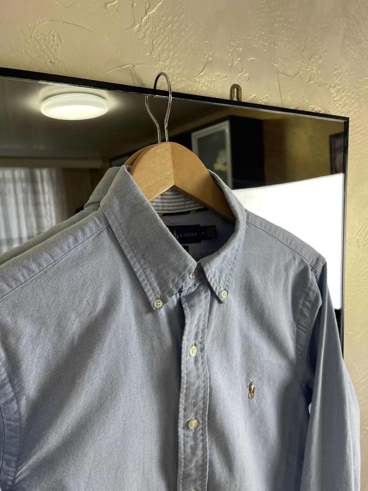 Polo Ralph Lauren Ralph Lauren Slim Fit Oxford Shirt – Premium Blue Marl Size US M / EU 48-50 / 2 - 4 Thumbnail