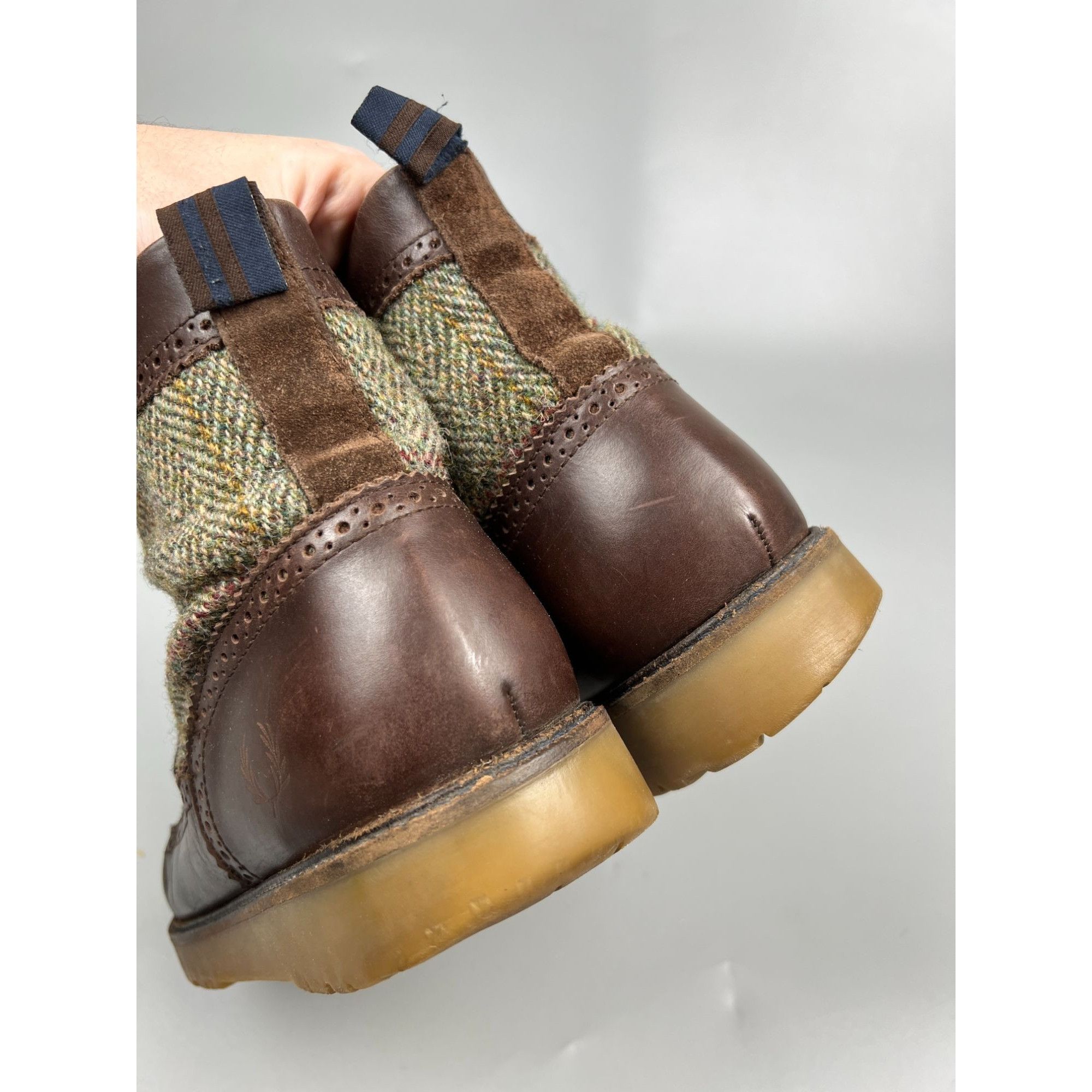 Fred Perry Harris Tweed for Fred Perry Suede Leather Boots (Y1026) Size US 10 / EU 43 - 8 Thumbnail