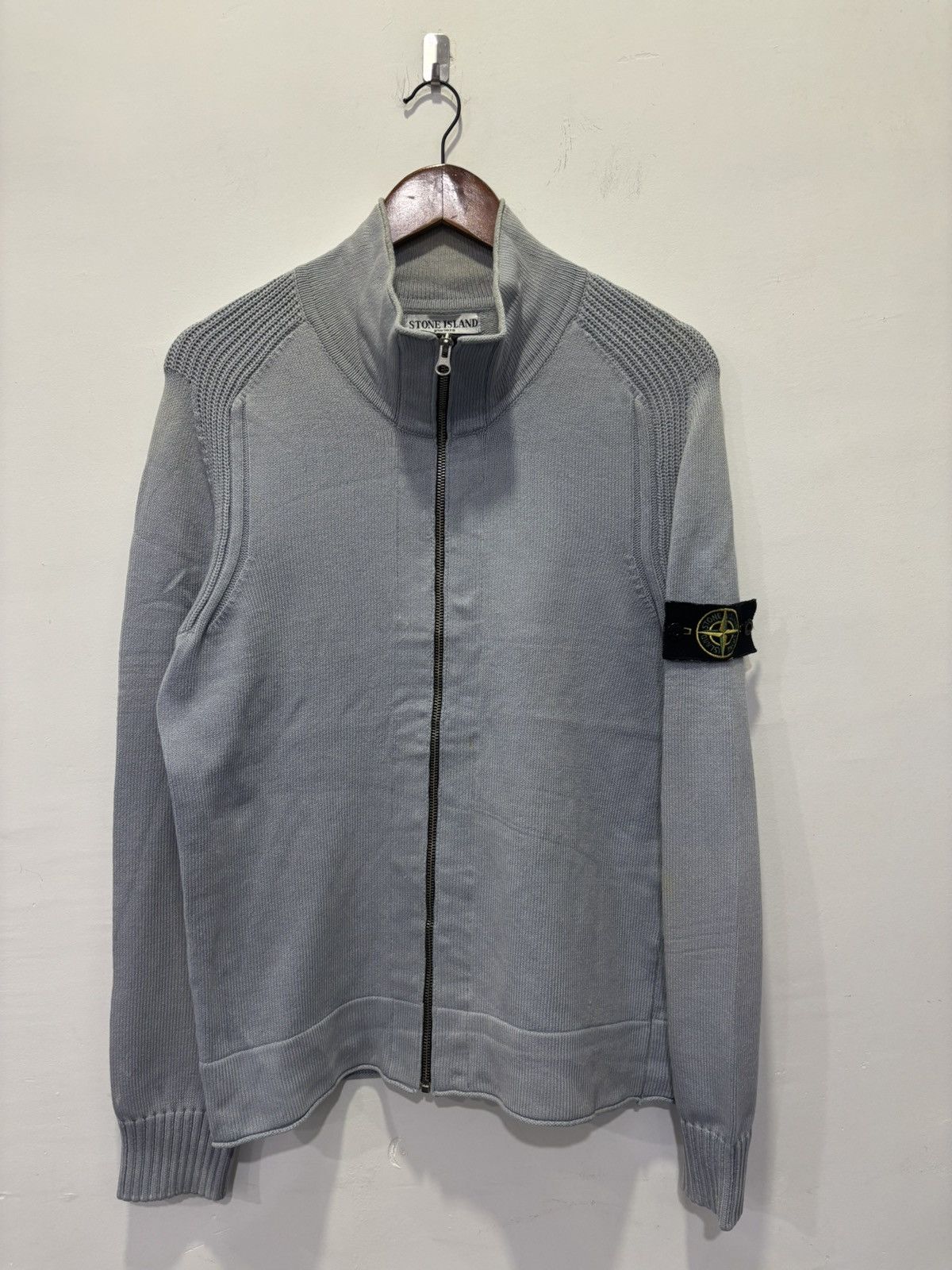 Stone Island Stone Island Full Zip Linen Knitted Sweater Size US L / EU 52-54 / 3 - 1 Thumbnail