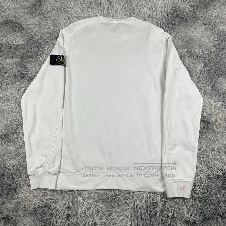 Stone Island Stone Island White L Basic Sweatshirt Double Pockets Size US L / EU 52-54 / 3 - 2 Thumbnail