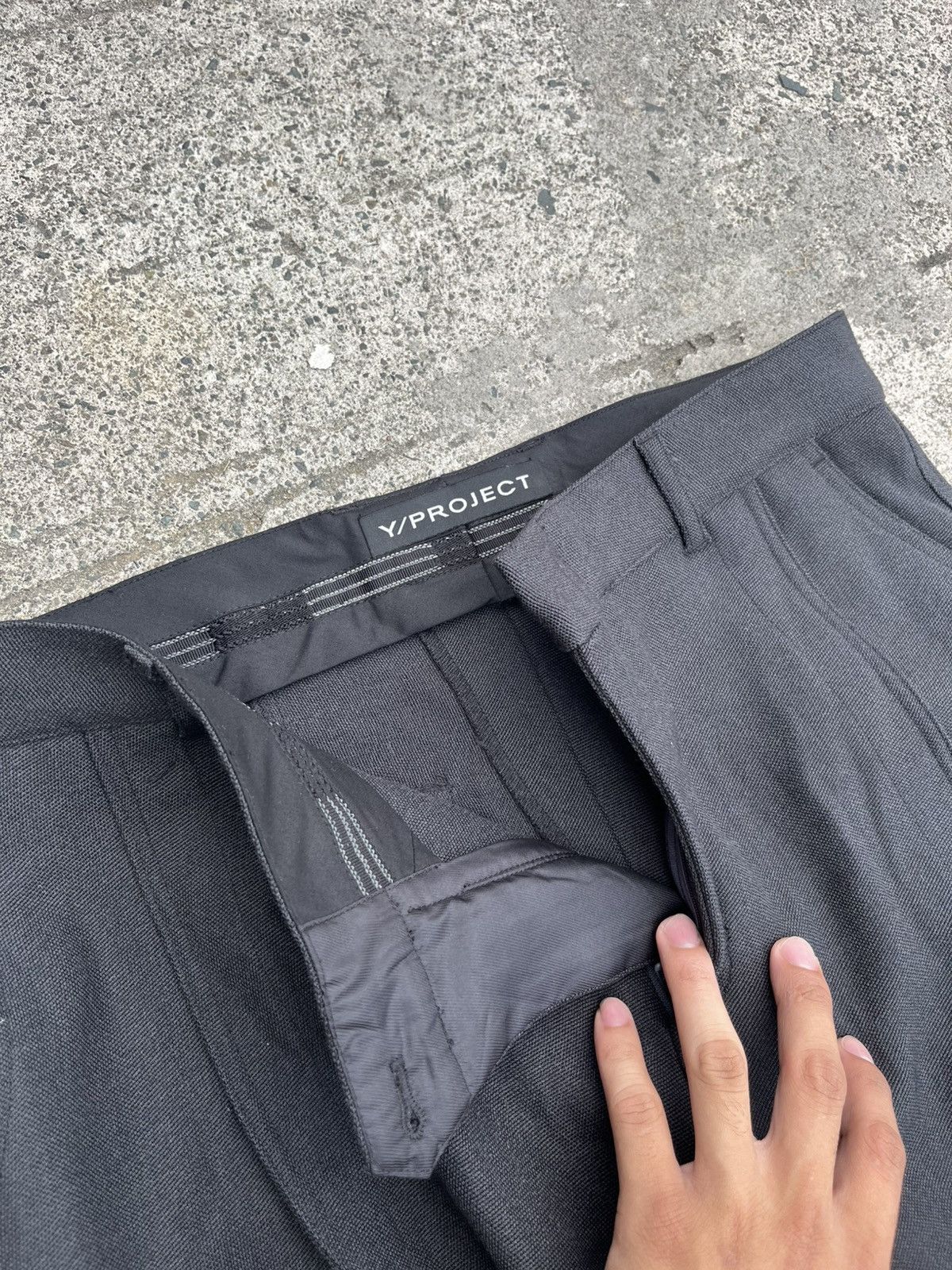 Y/Project Y/PROJECT - BANANA WOOL TAILORED PANTS Size US 31 - 8 Thumbnail