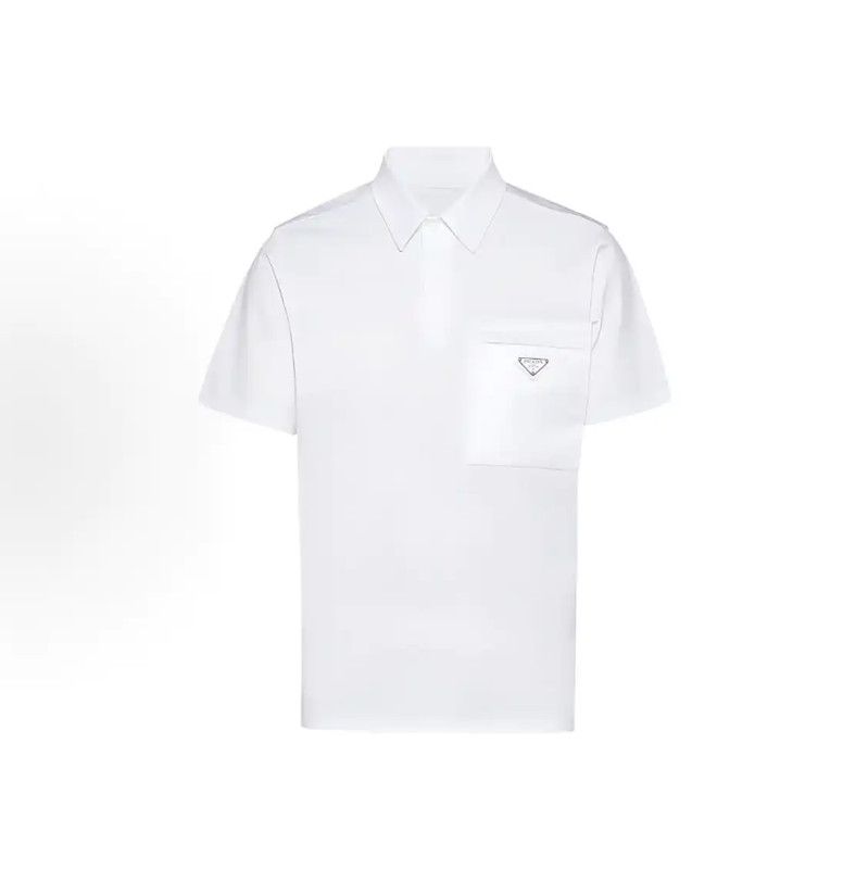 Prada Prada Men's White Cotton T-Shirt in XXL Size US XXL / EU 58 / 5 - 1 Thumbnail