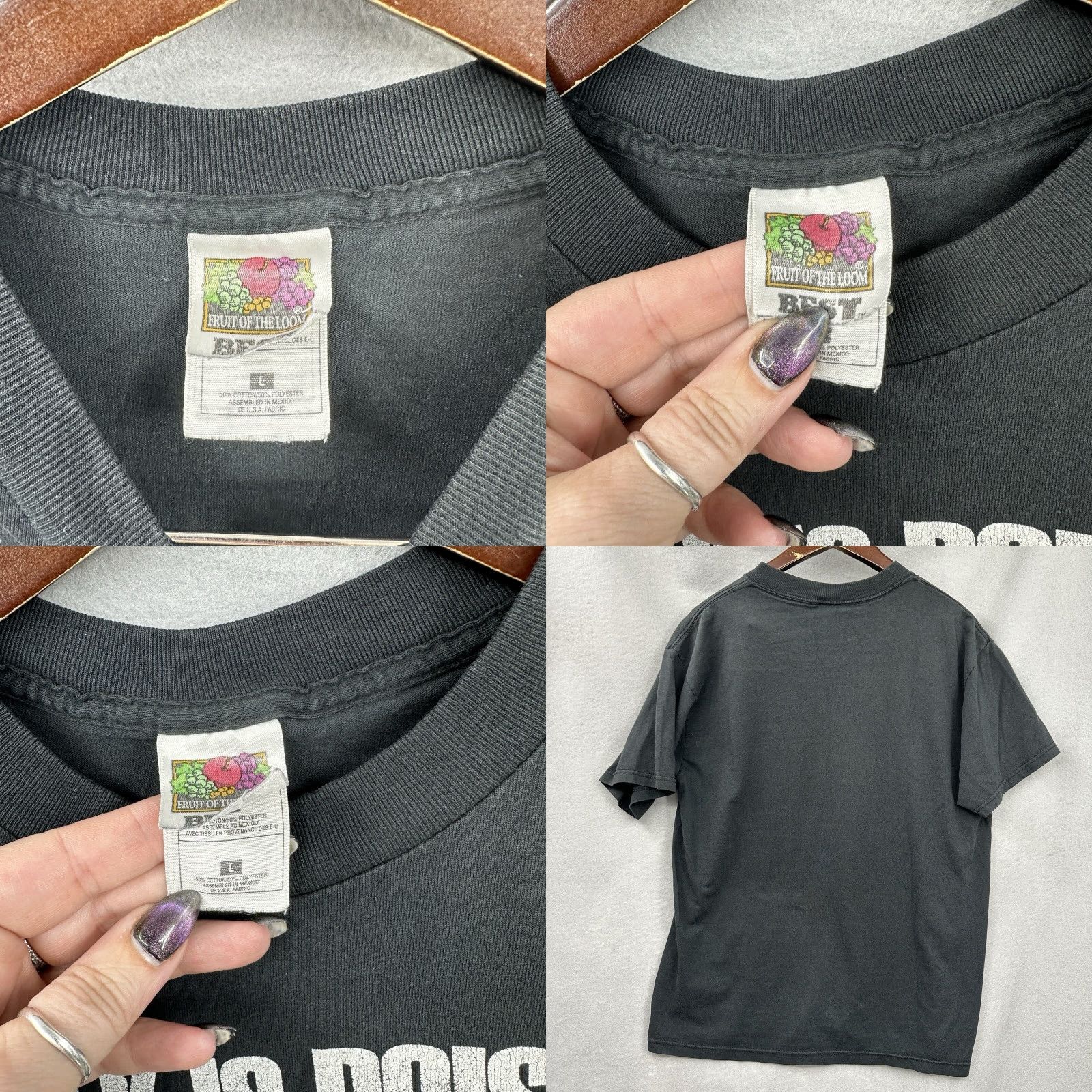 Fruit Of The Loom VINTAGE Talk Is Poison Shirt Mens L 90s Capitalist Casualties Punk Fruit of the Loom Black Cotton Jersey Crew Neck Short Sleeve T-Shirt Size US L / EU 52-54 / 3 - 8 Thumbnail