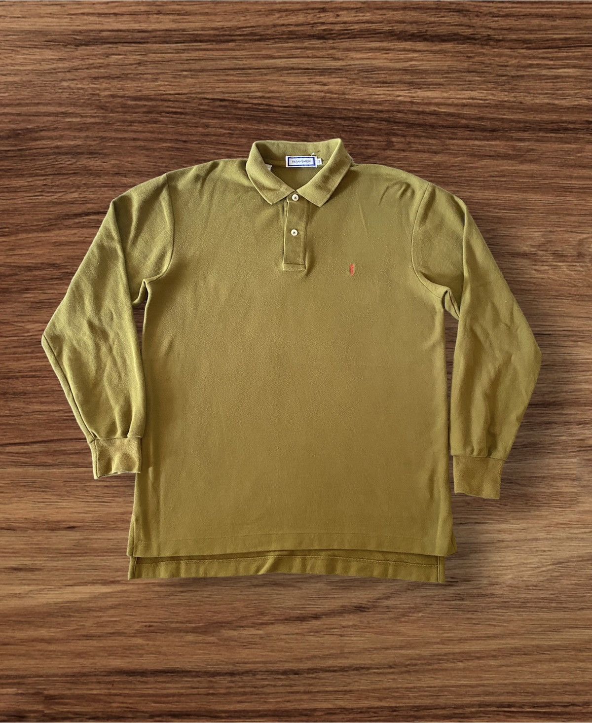 Yves Saint Laurent Vintage Yves Saint Laurent Long Sleeve Polo Tee Size US M / EU 48-50 / 2 - 1 Thumbnail