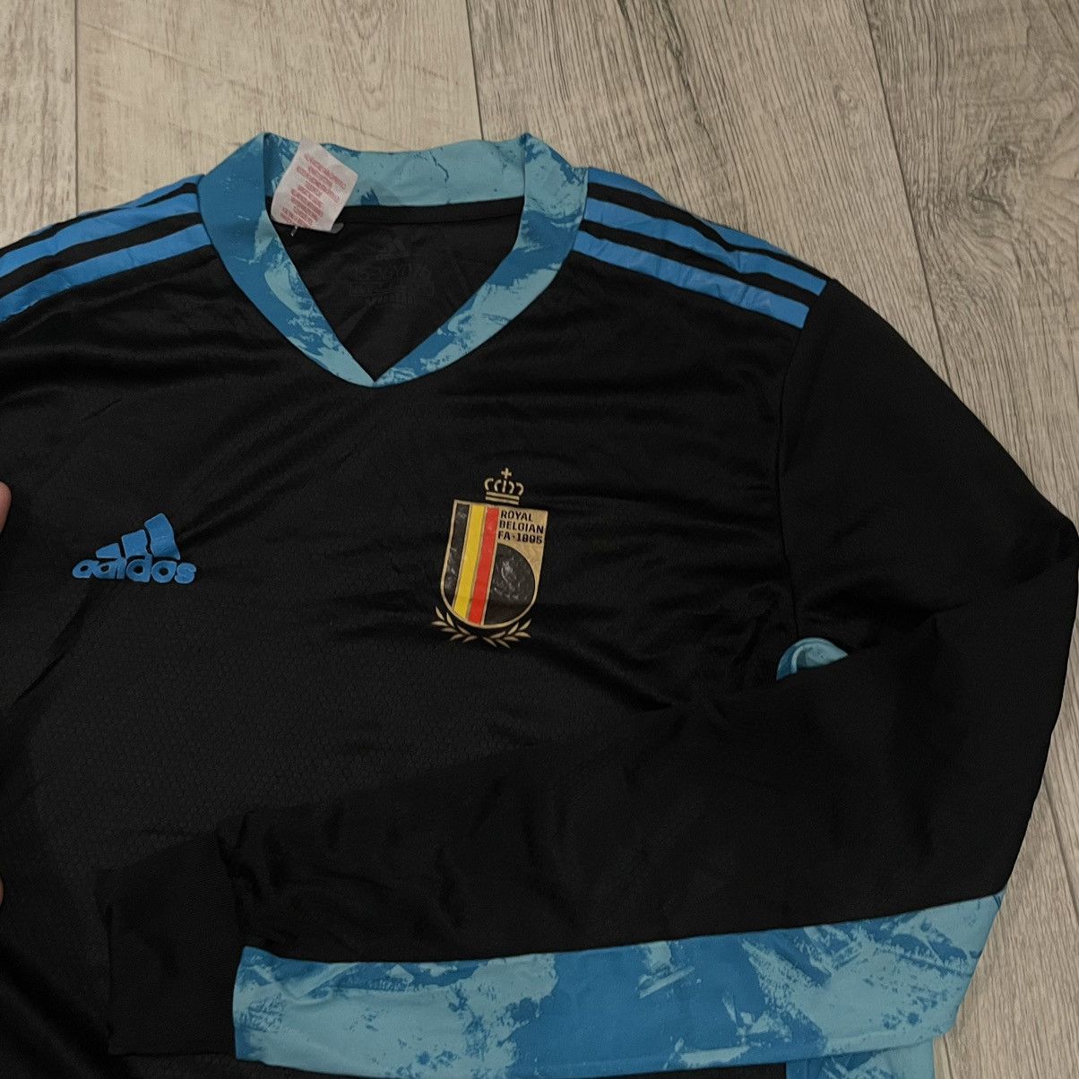 Adidas Vintage royal Belgian Jersey goalkeeper belgia tee shirt Size US S / EU 44-46 / 1 - 3 Thumbnail