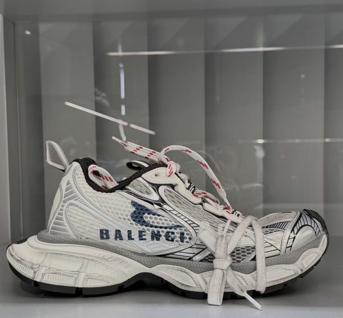Balenciaga Balenciaga Vintage Patchwork Sneakers, Silver Grey Size US 7 / EU 40 - 3 Thumbnail