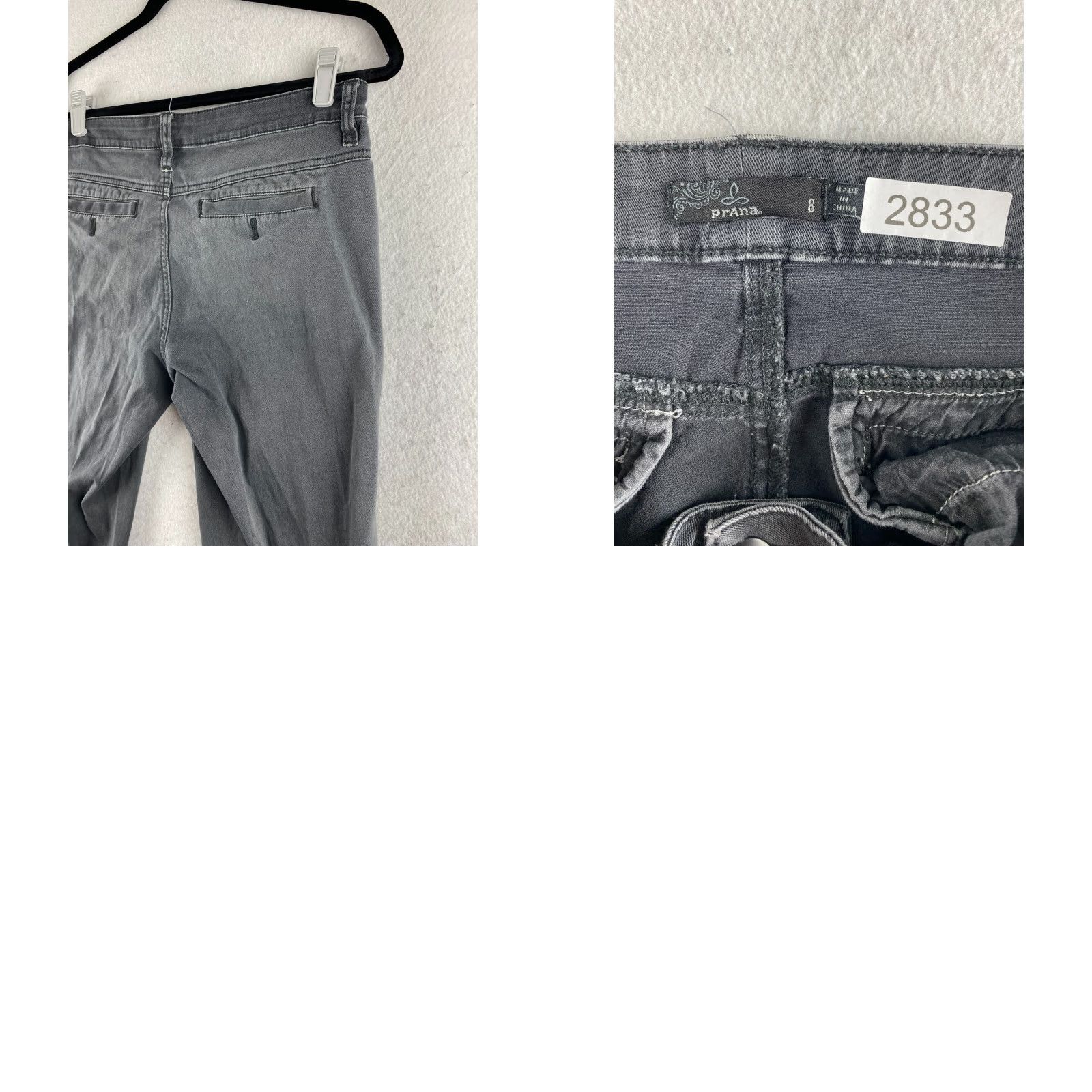 Prana prAna Pants Women 8 Gray Capri Chino Mid-Rise Button-Fly Slash Pockets Dark Size 30" / US 8 / IT 44 - 11 Thumbnail