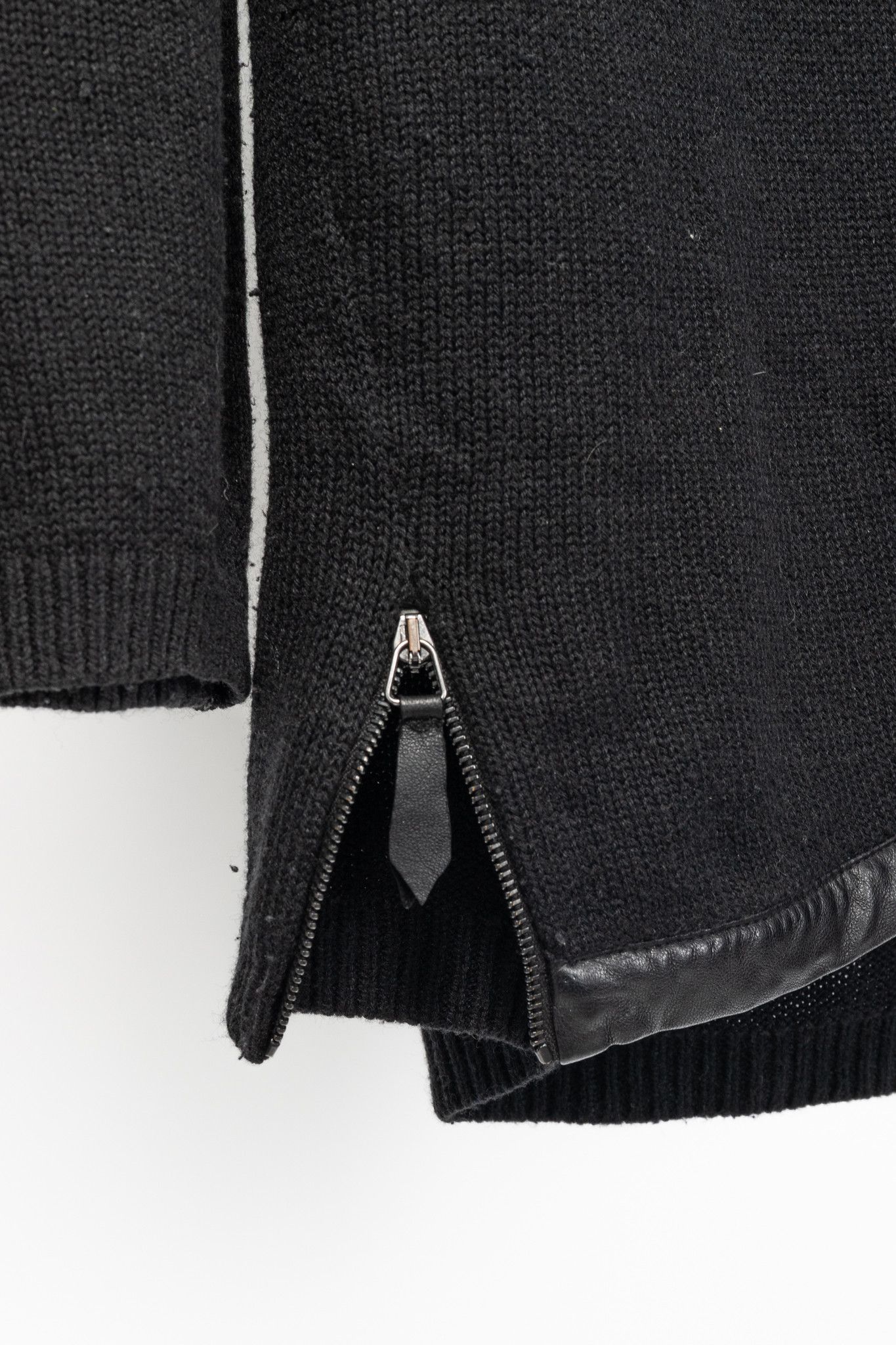 Annette Gortz Annette Gortz AW10 Fero Cotton & Wool Leather-Trim Sweater Size M / US 6-8 / IT 42-44 - 7 Thumbnail