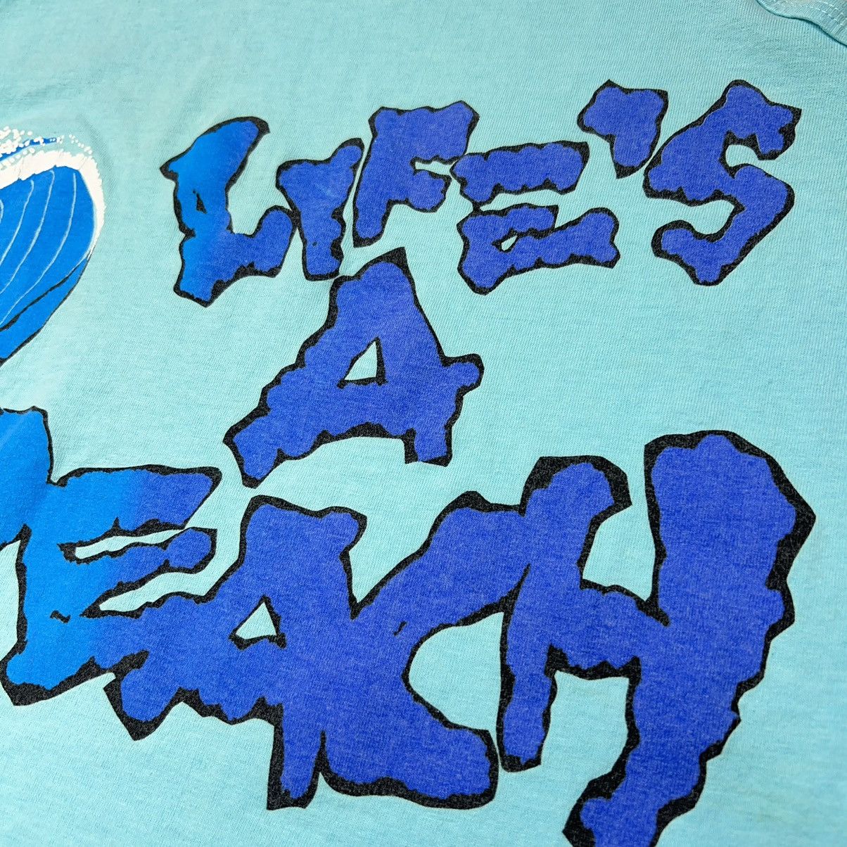 Anvil × Vintage Lifes A Beach Tee Shirt Sleeveless Surf Cartoon 90s Size US L / EU 52-54 / 3 - 16 Thumbnail