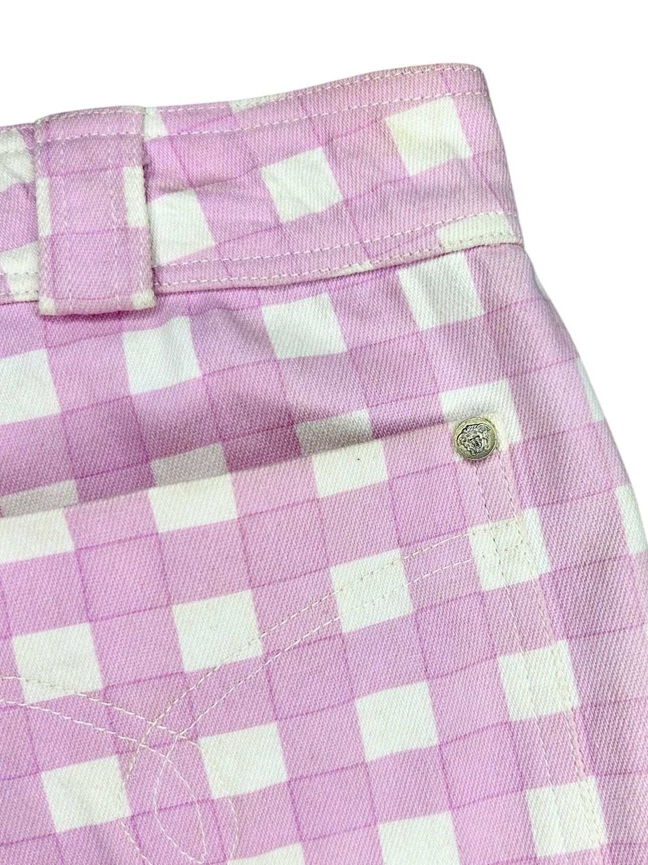 Versace S/S 93 Gingham Shorts Size 28" / US 6 / IT 42 - 10 Thumbnail