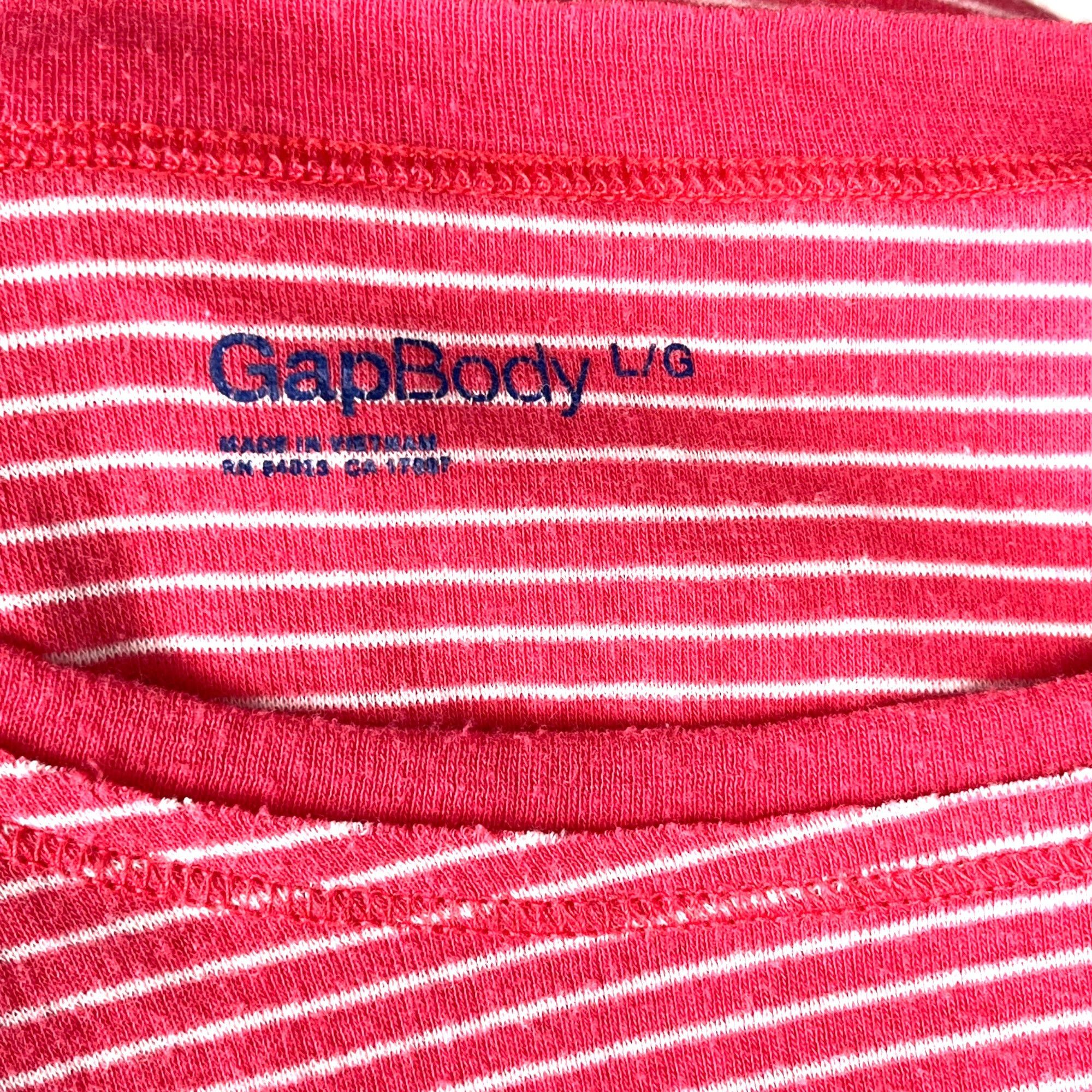 Gap GapBody Women's Pink Stripe T-Shirt Short-Sleeve Scoop-Neck Size L / US 10 / IT 46 - 5 Thumbnail