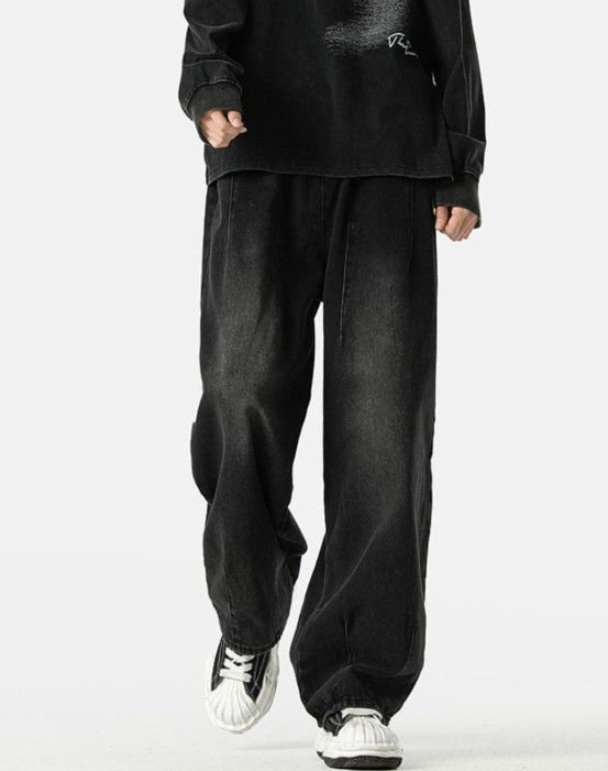 Japanese Brand American retro men's loose straight leg jeans Size US 32 / EU 48 - 2 Thumbnail