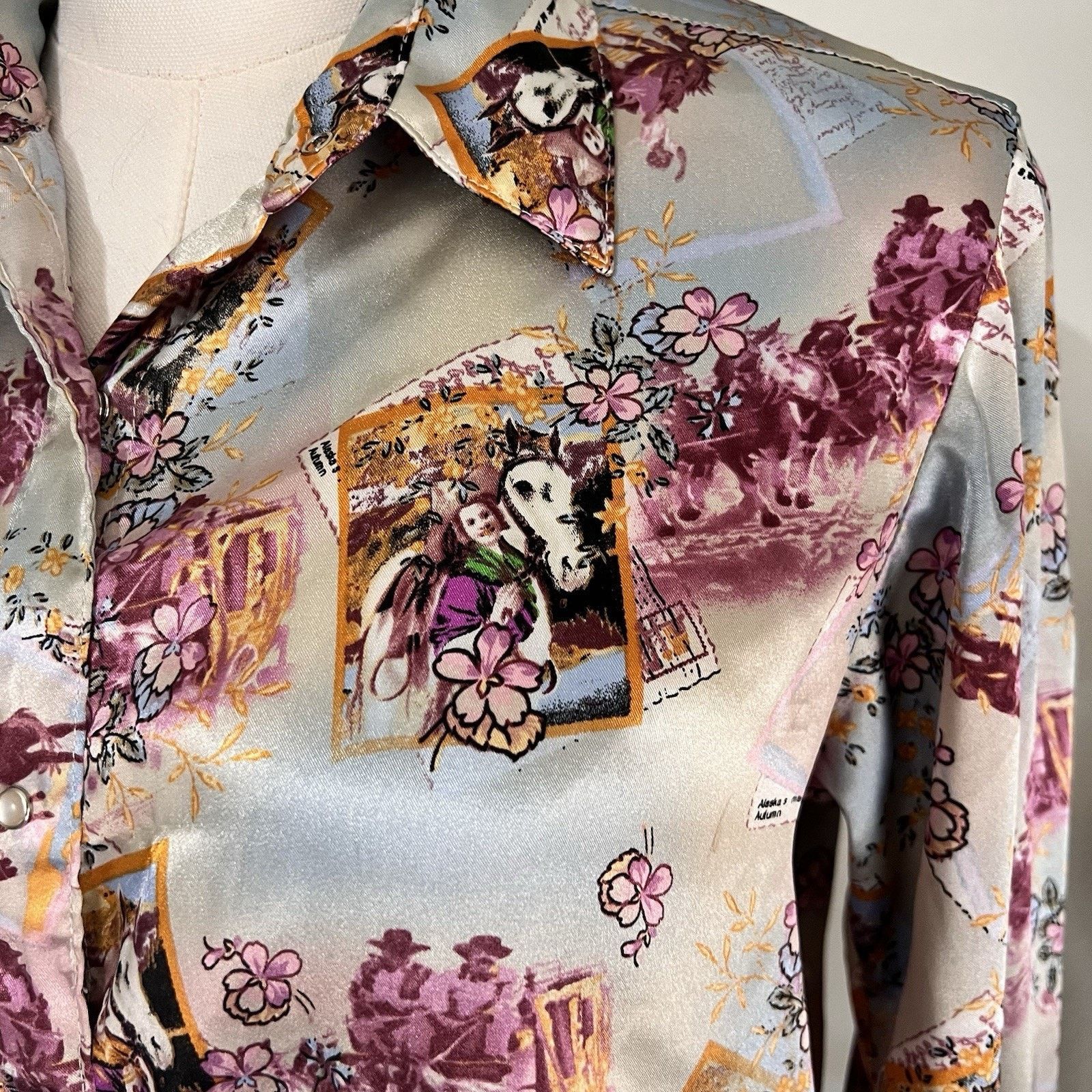 Wrangler Vintage Wrangler Silky Pearl Snap Women’s Western Button Up Size S / US 4 / IT 40 - 4 Thumbnail