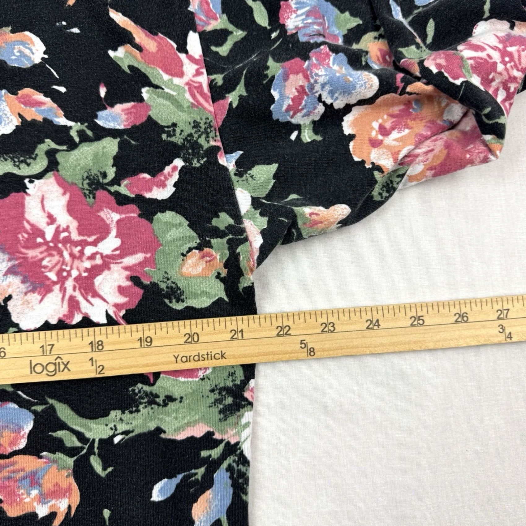 Vintage VINTAGE Floral Cardigan Womens L Button-Up V-Neck 80s 90s Nature Black Cotton Blend Floral Pattern Shirts Womens B 80s 90s Size L / US 10 / IT 46 - 7 Thumbnail