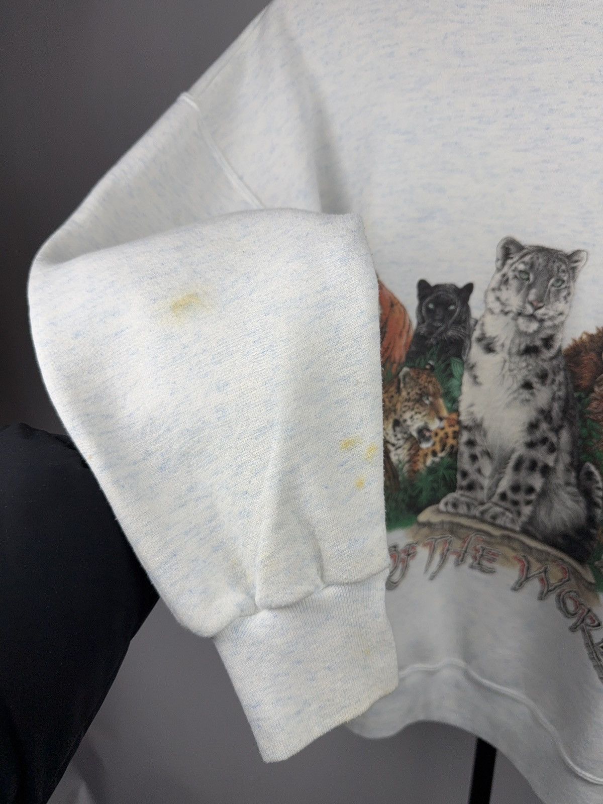 Habitat Vintage 1994 Wildlife Cat Front & Back Print Sweatshirt USA Size US L / EU 52-54 / 3 - 16 Thumbnail