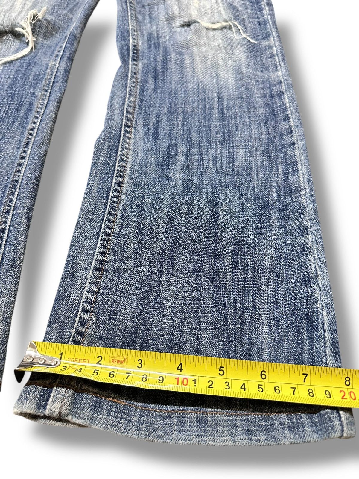 Japanese Brand Distressed Vintage Jeans Flare Style With Faded Wash Size US 28 / EU 44 - 15 Thumbnail
