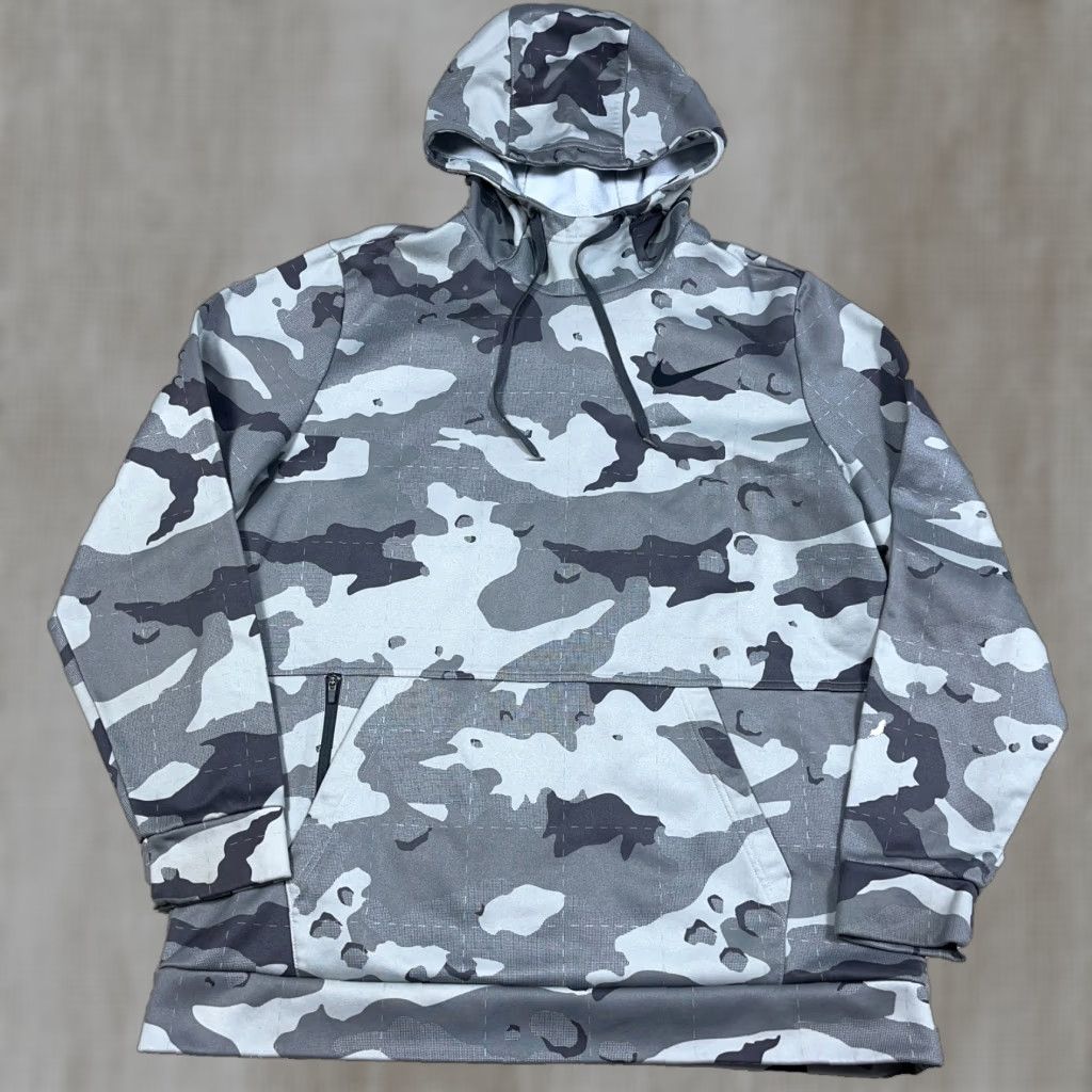 Nike Nike Hoodie Men L Gray Camouflage Therma Fit Pullover Sweatshirt Performance Adult Size US L / EU 52-54 / 3 - 1 Thumbnail