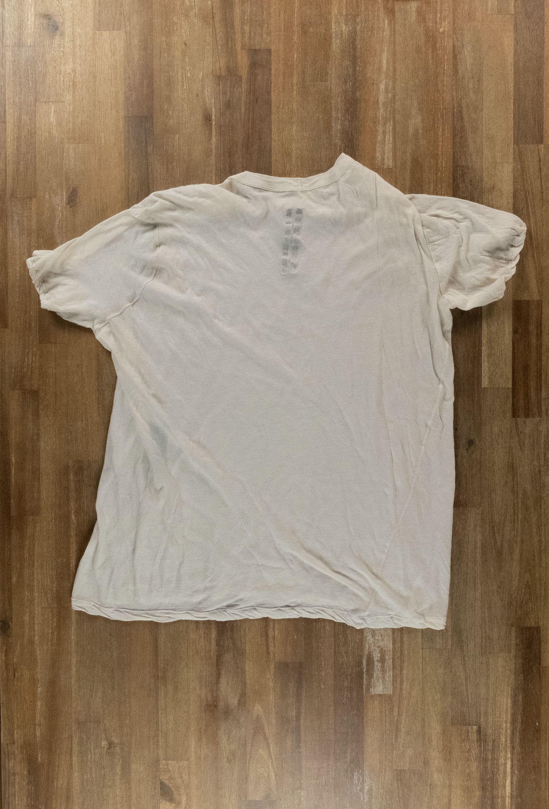 Rick Owens RICK OWENS ecru white super lightweight t-shirt Large q Size US L / EU 52-54 / 3 - 7 Thumbnail