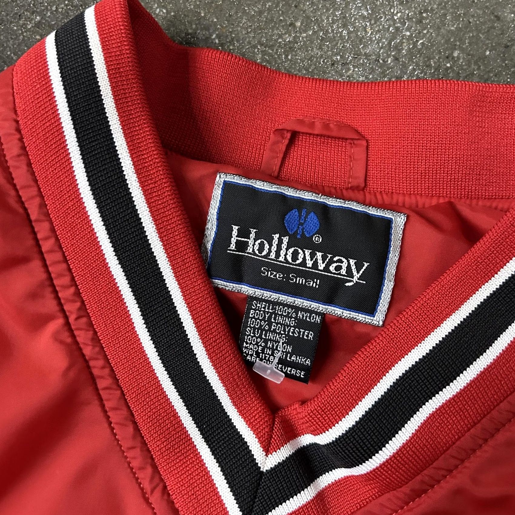 Holloway Holloway Jacket Mens Small Red V Neck Pullover Windbreaker Nylon Athletic Stripe Size US S / EU 44-46 / 1 - 3 Thumbnail