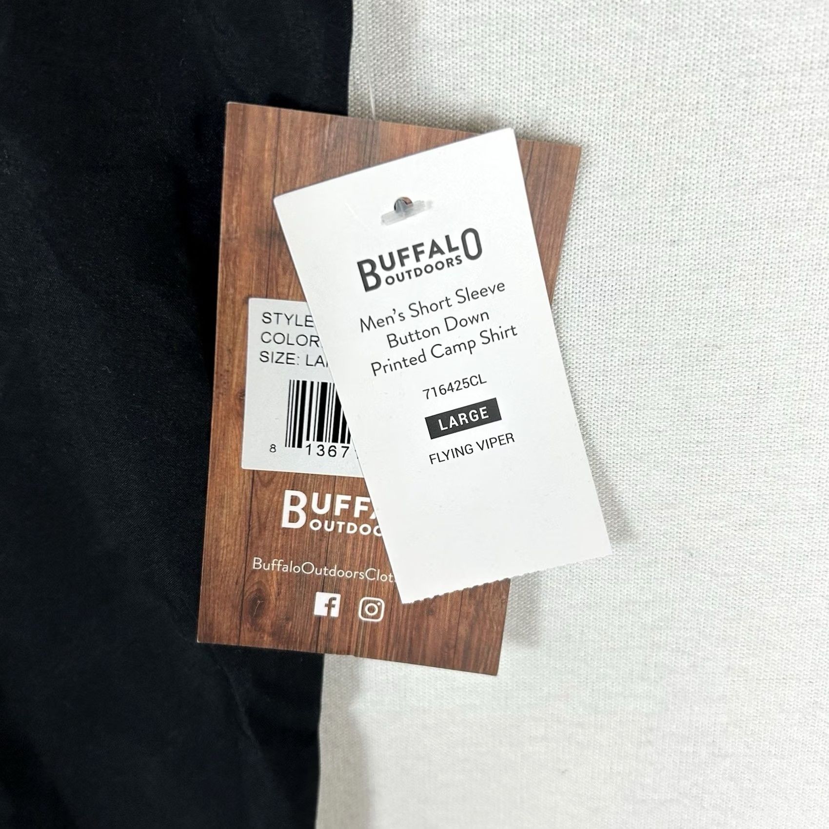 Vintage NWT Maximized Search Visibility: The key words ("Buffalo Outdoors Workwear", Button Up Shirt", "Large Graphic Black are prominently featured Size US L / EU 52-54 / 3 - 4 Thumbnail