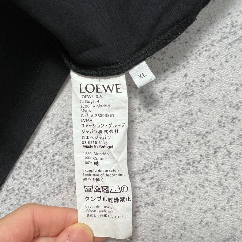 Loewe LOEWE Black embroidered logo short sleeves Size XL / US 12-14 / IT 48-50 - 3 Thumbnail