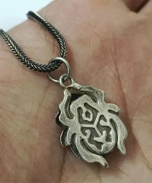 Vintage 925 silver scarab beetle pendant, Egyptian vintage jewelry Size ONE SIZE - 5 Thumbnail