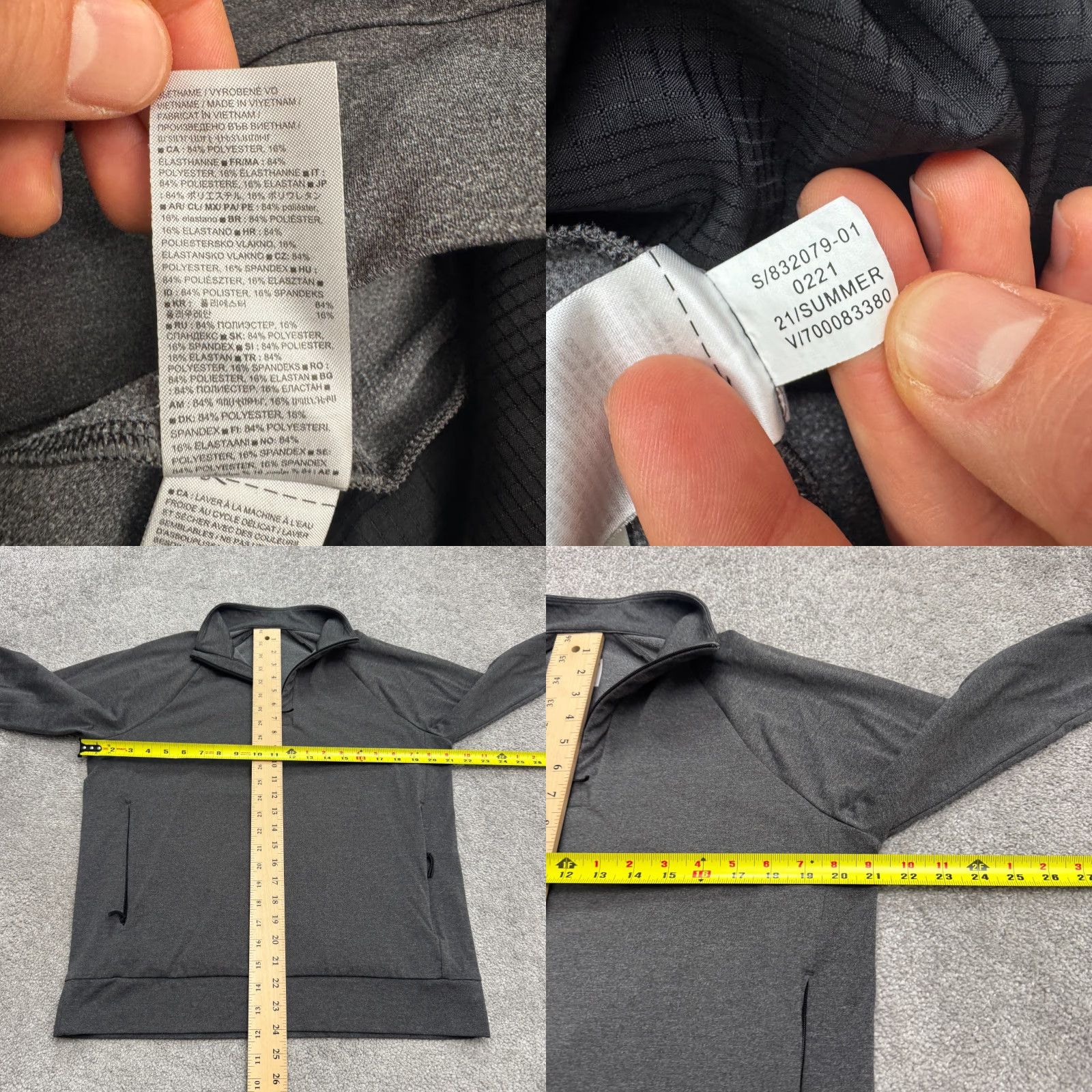 Vintage BR Standard 1/4 Zip Pullover Performance Shirt Men Small Gray Long Sleeve Active Shirt Size US M / EU 48-50 / 2 - 8 Thumbnail