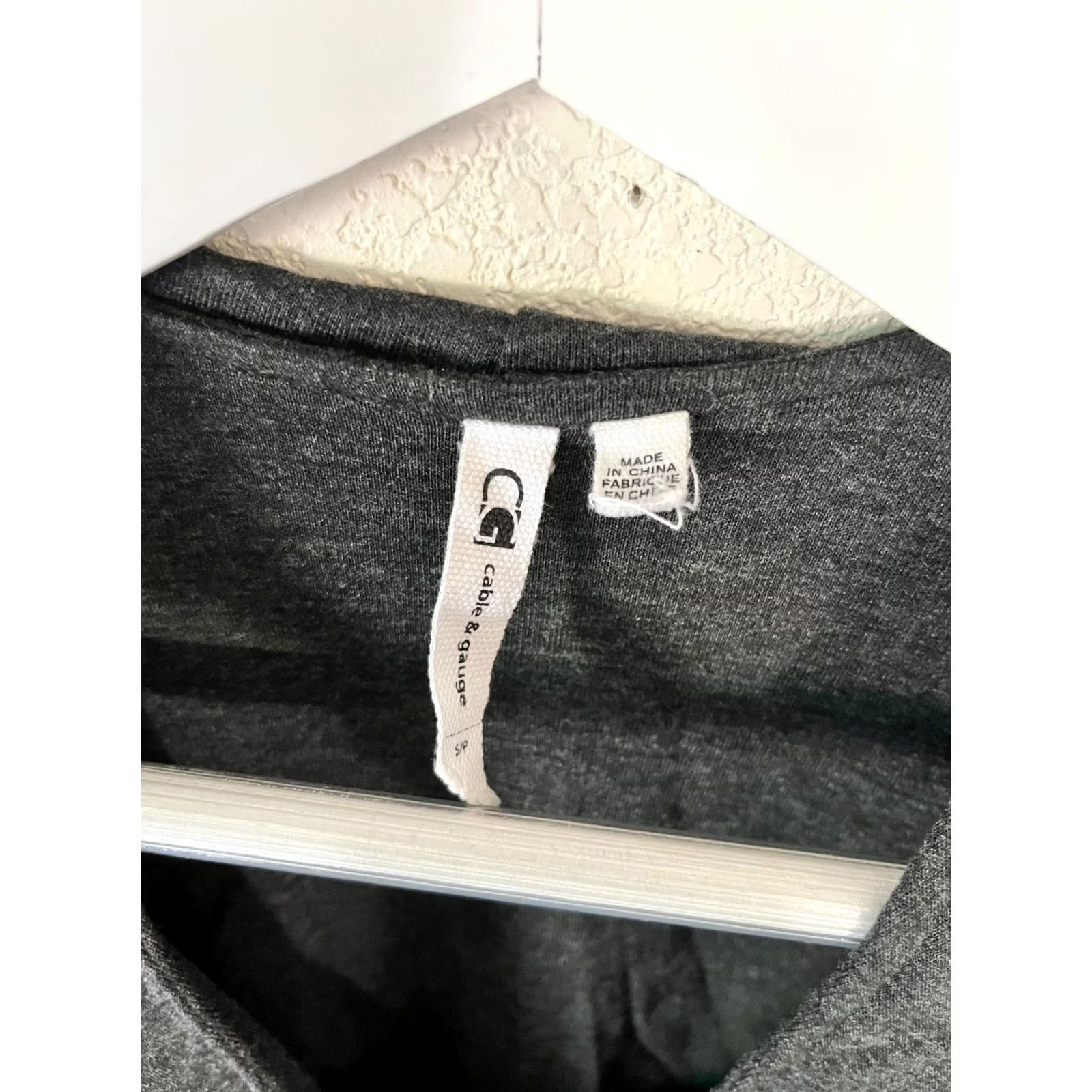 Vintage Cable & Gauge Womens Zip Front Shawl Collar Casual Jacket Small Gray Lightweight Shirt Size S / US 4 / IT 40 - 2 Thumbnail