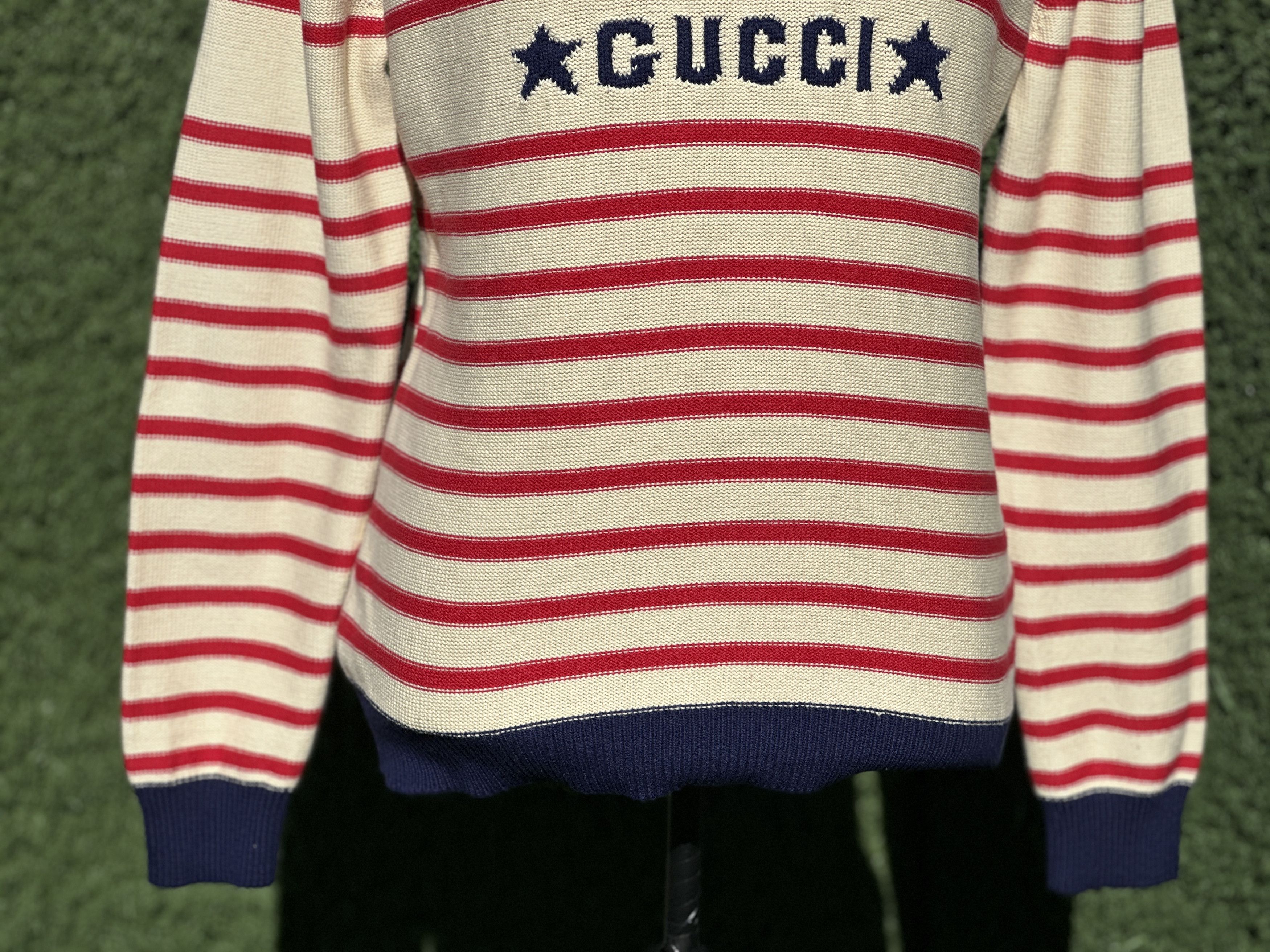 Gucci Luxury Gucci Knit Striped Sweater Crew Neck Size M 175/96 A Size US M / EU 48-50 / 2 - 6 Thumbnail