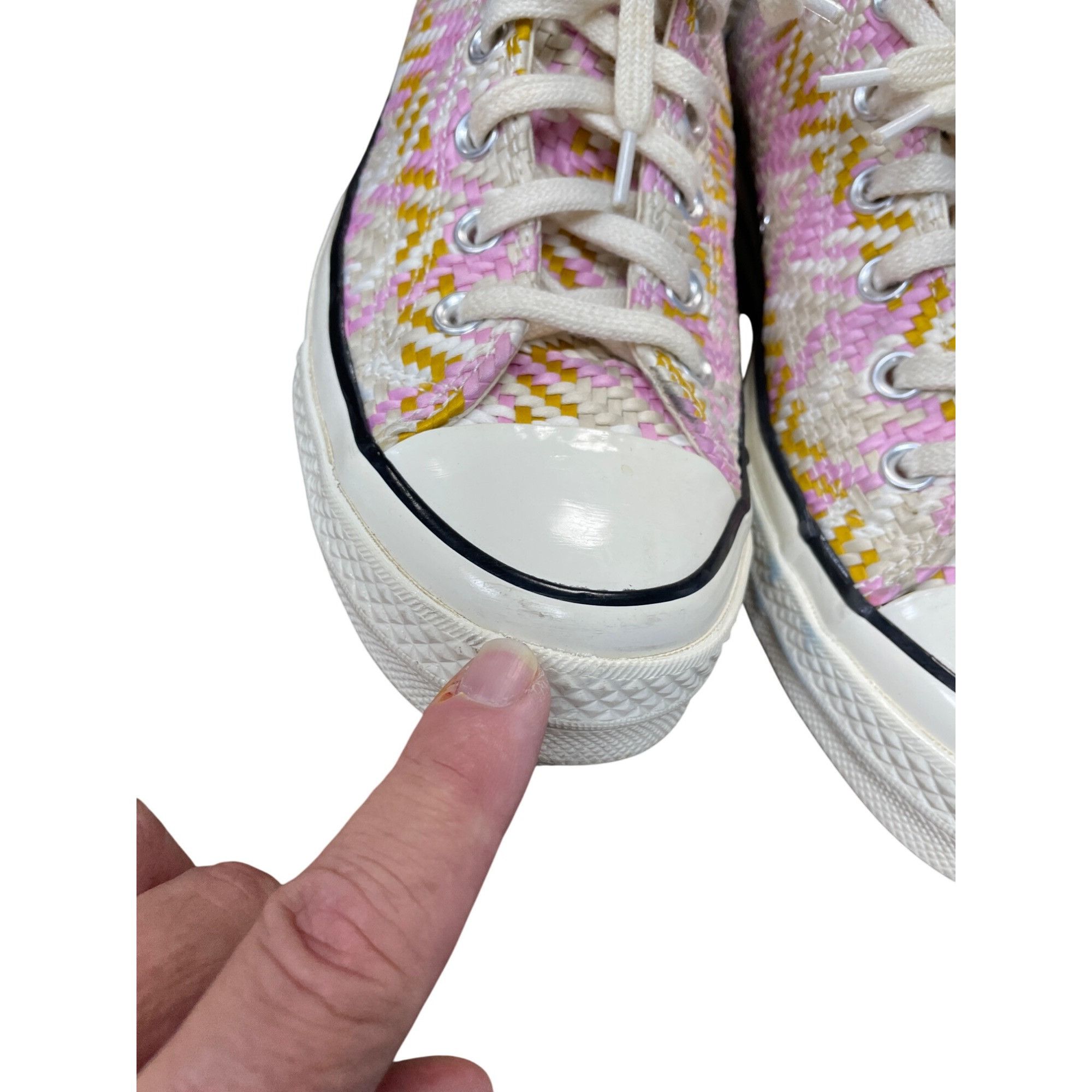 Converse Converse Chuck Taylor All Star Woven High Pink yellow mens 9 Size US 9 / EU 42 - 14 Thumbnail
