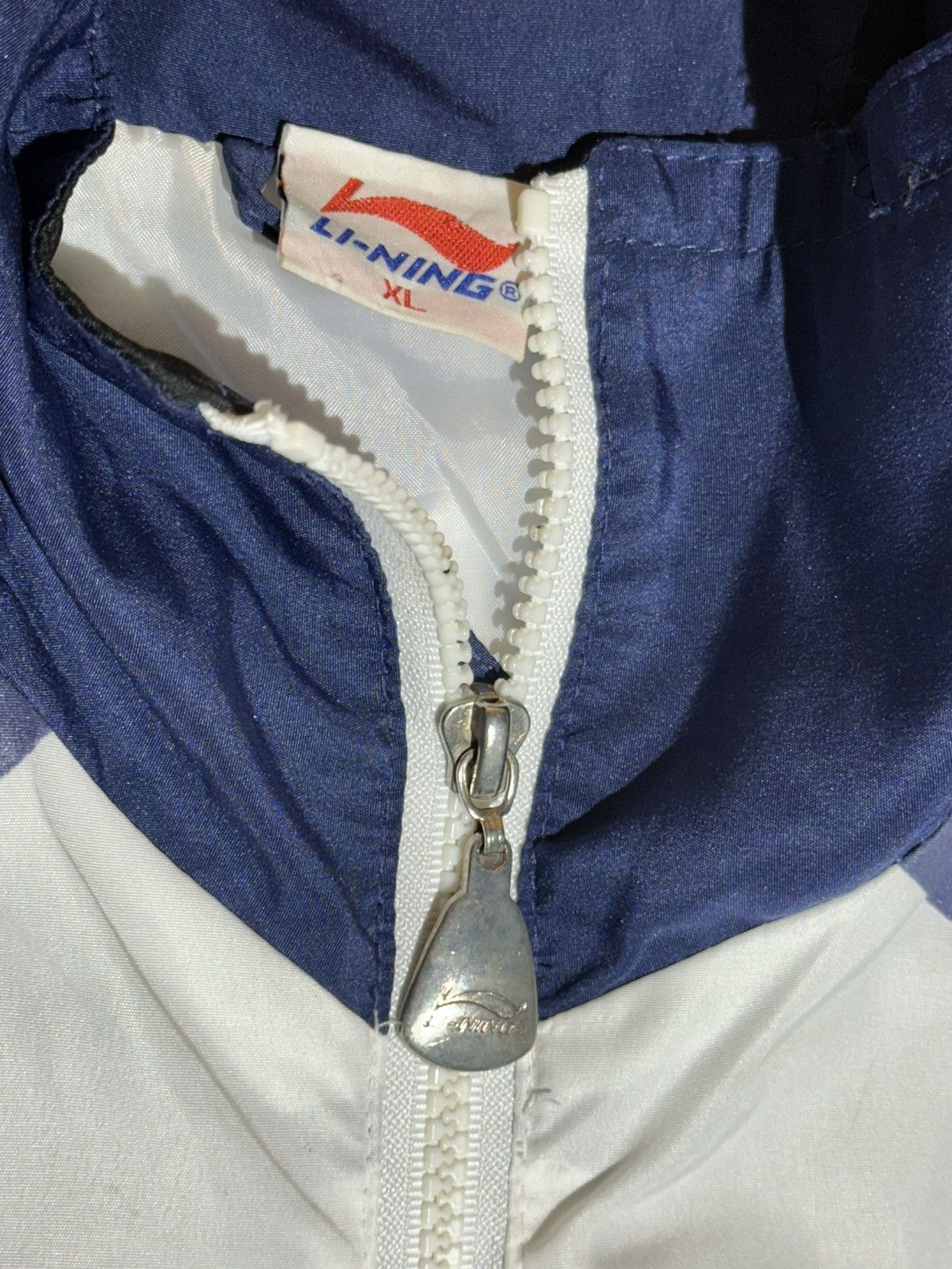 Li-Ning Vintage Li-Ning Navy And White windbreaker Size US XL / EU 56 / 4 - 6 Thumbnail
