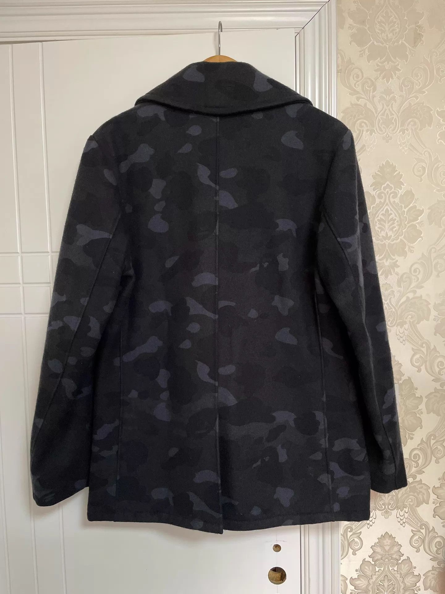 Bape BAPE X Schott U.S.740N PEA JACKET Black Camo Wool XL Size US XL / EU 56 / 4 - 2 Thumbnail