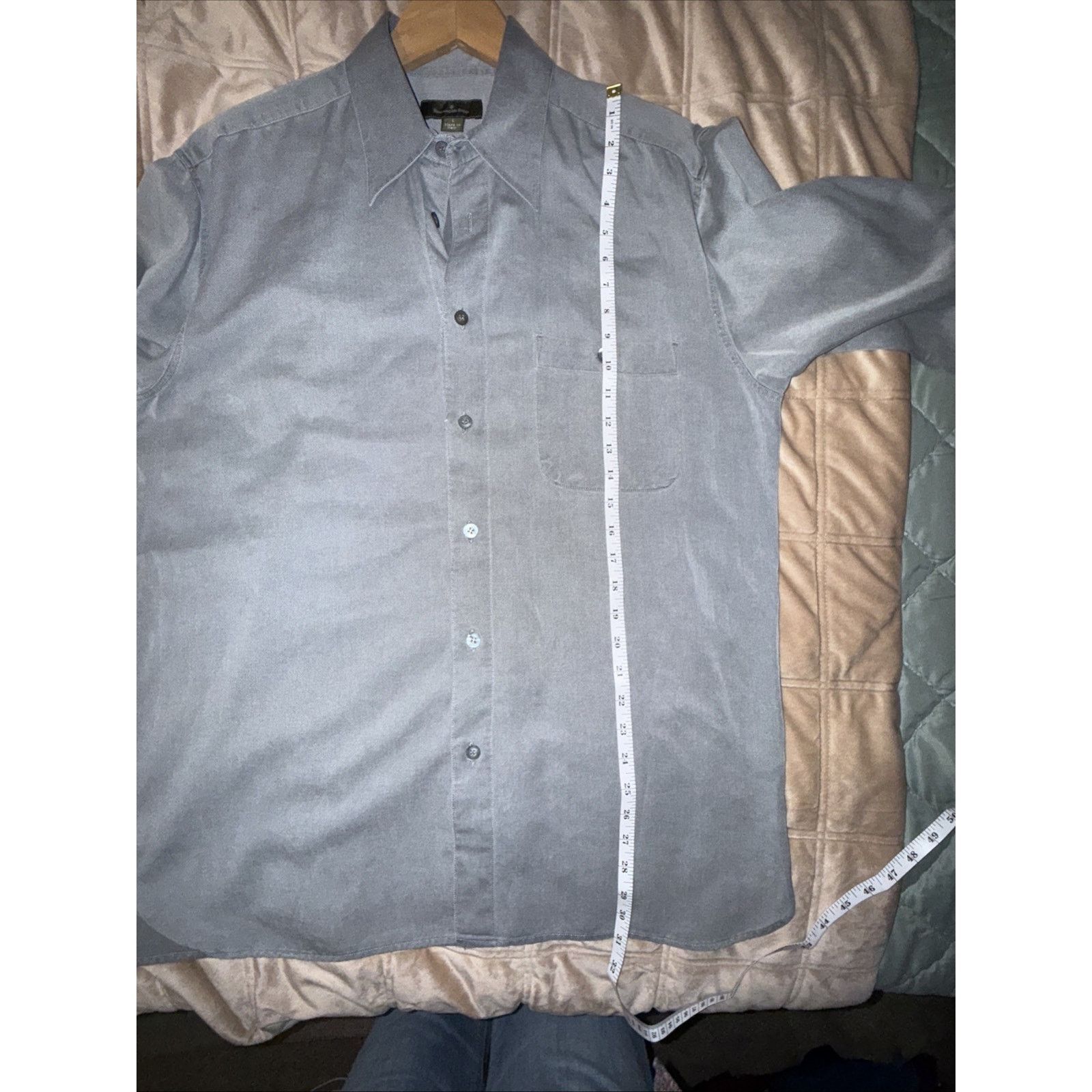 Ermenegildo Zegna Ermenegildo Zegna Sz L Shirt Gray Cotton Blend Made in Italy Size US L / EU 52-54 / 3 - 9 Thumbnail