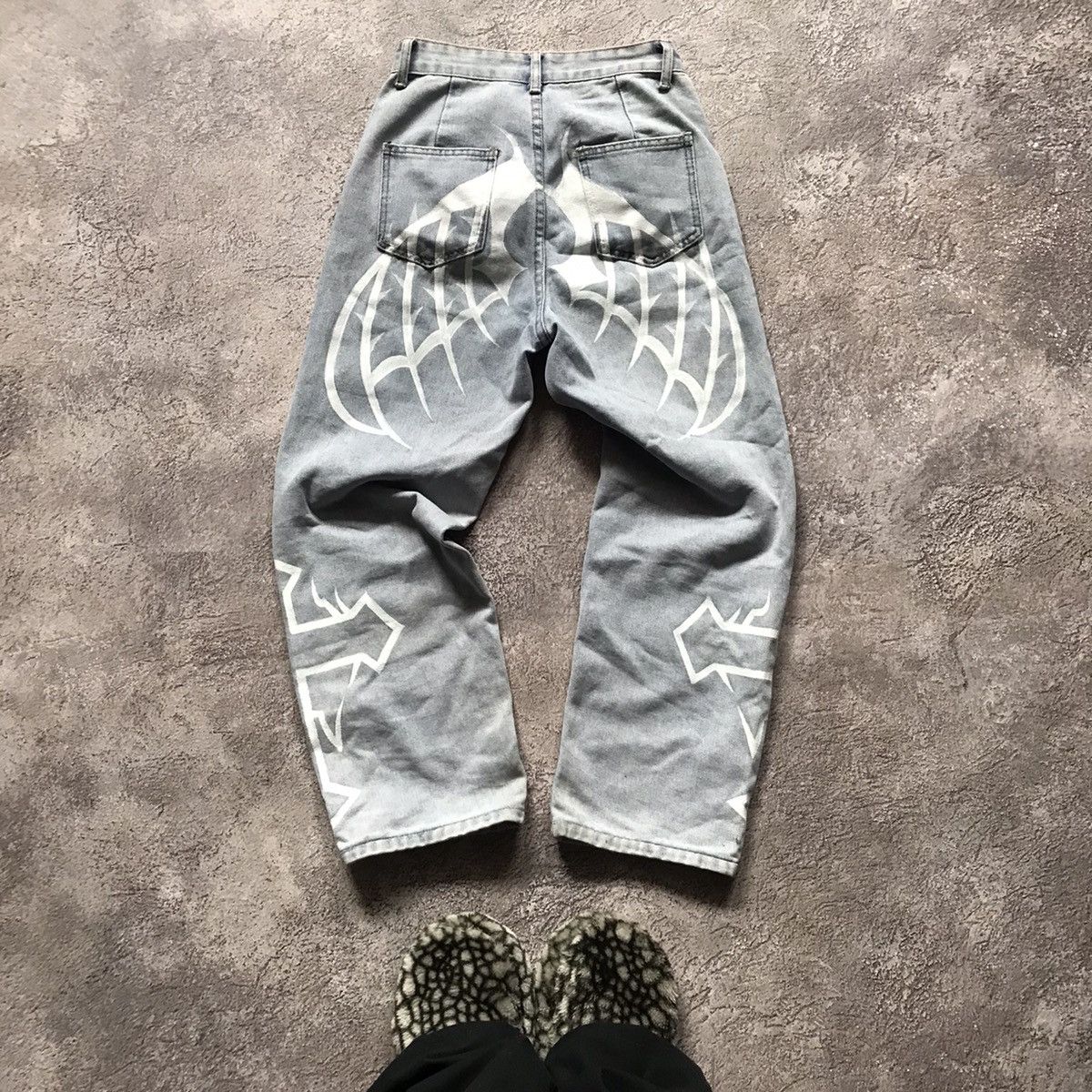 Vintage Vintage Y2K Distressed Baggy Jeans Grunge Skate Graphic 27 Size 27" / US 4 / IT 40 - 6 Thumbnail