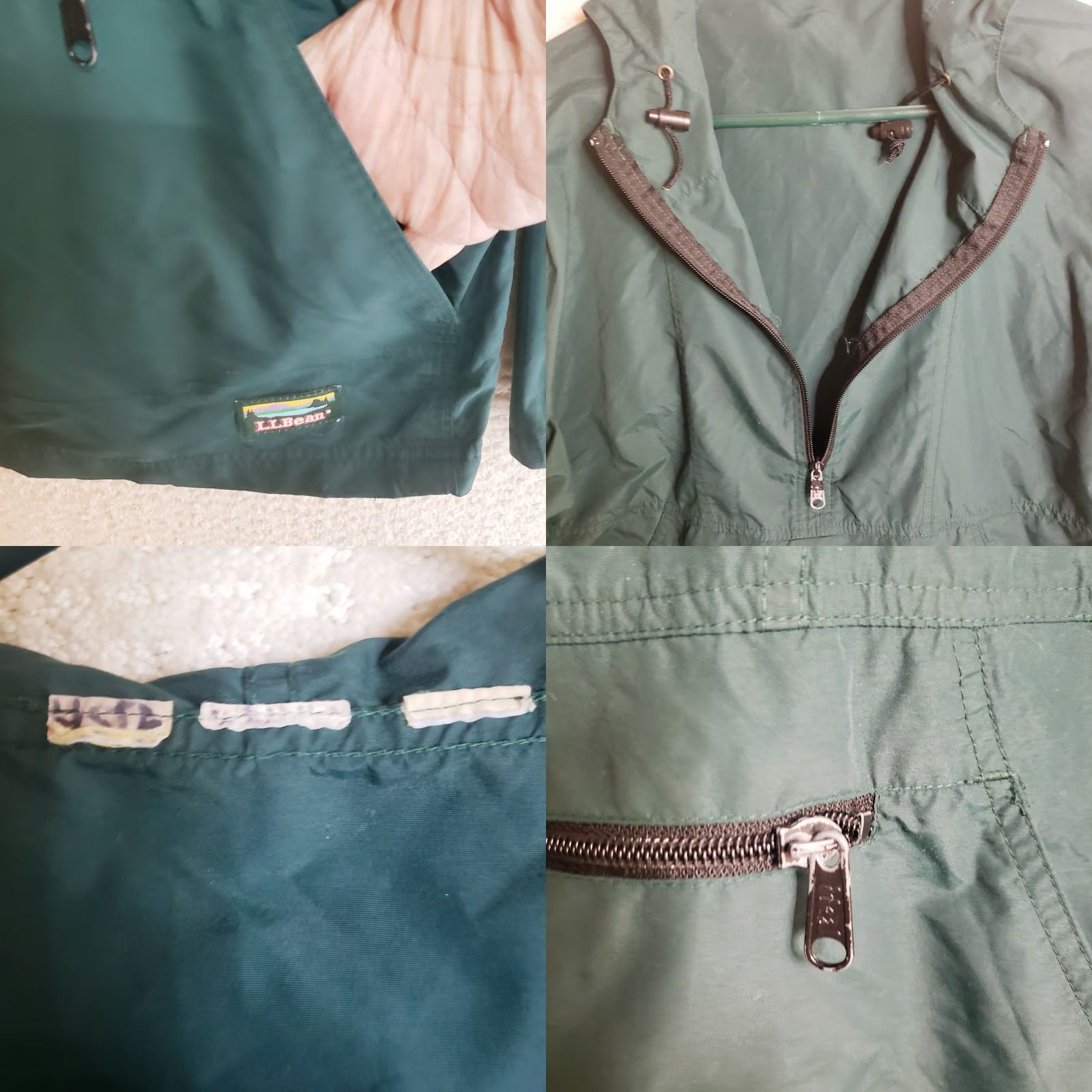 Vintage L.L. Bean Anorak Windbreaker Jacket Women's L Green Lightweight Packable Rain Coat Size L / US 10 / IT 46 - 8 Thumbnail