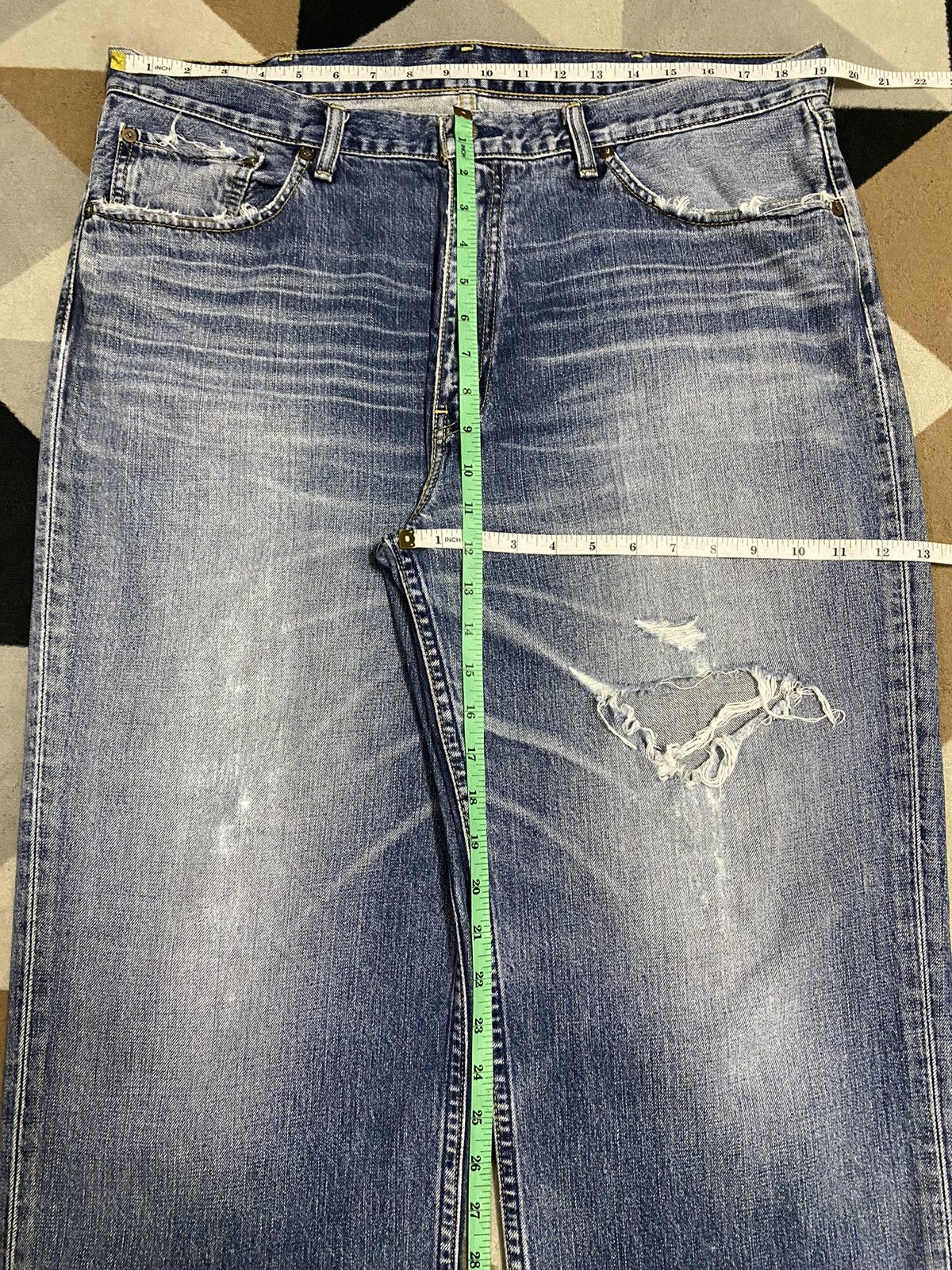Levi's Vintage Levis502 90’s Button J41 Distressed Baggy Jeans Size US 38 / EU 54 - 17 Thumbnail