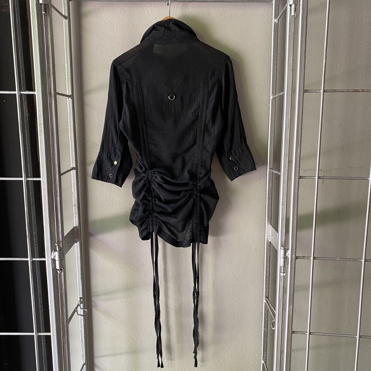 Designer × Japanese Brand GHOST of HARLEM Black Drawstring Bodycon Dress Size S / US 4 / IT 40 - 11 Thumbnail