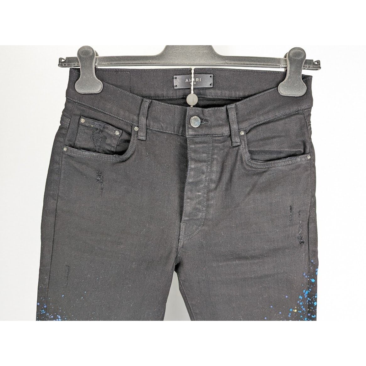 Amiri o1rshd1 Crystal Painted Pants in Black Size US 32 / EU 48 - 11 Thumbnail