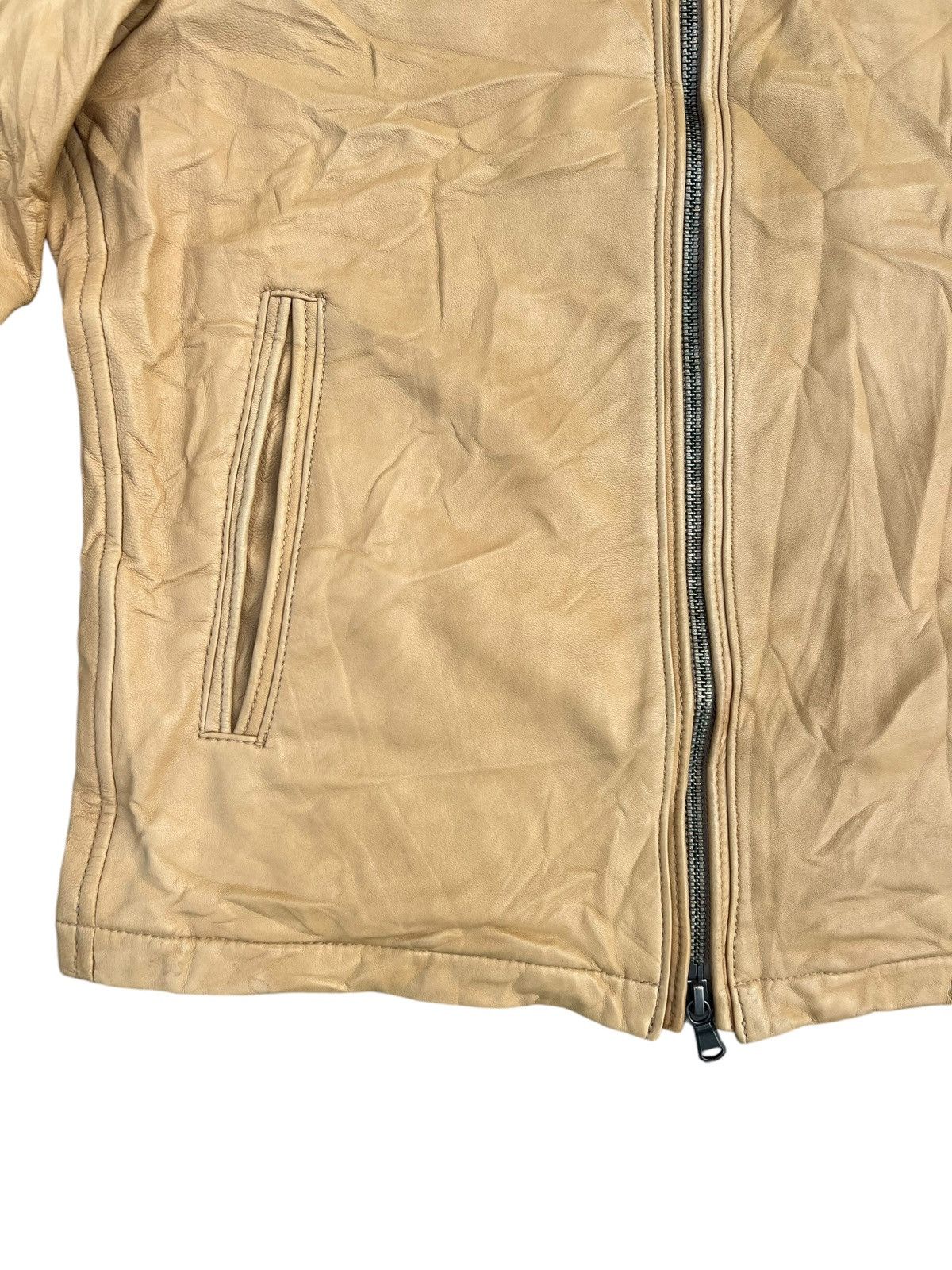 Nicole Club Monsieur Nicole Fade Patina Sheepskin Leather Racer Jacket Size US S / EU 44-46 / 1 - 6 Thumbnail