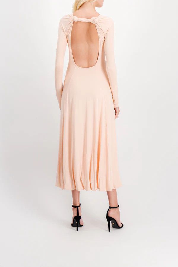 Jil Sander o1y0925 Midi Dress in Light Pink Size M / US 6-8 / IT 42-44 - 4 Thumbnail