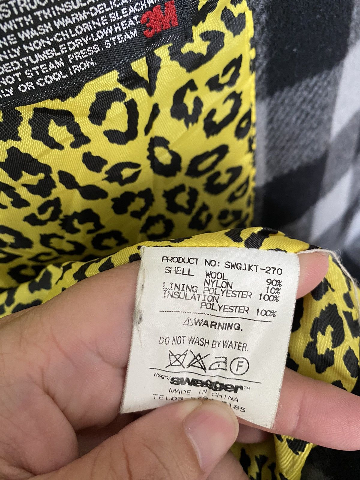 Swagger AW06 checked leopard print thinsulate coat Size US L / EU 52-54 / 3 - 16 Thumbnail