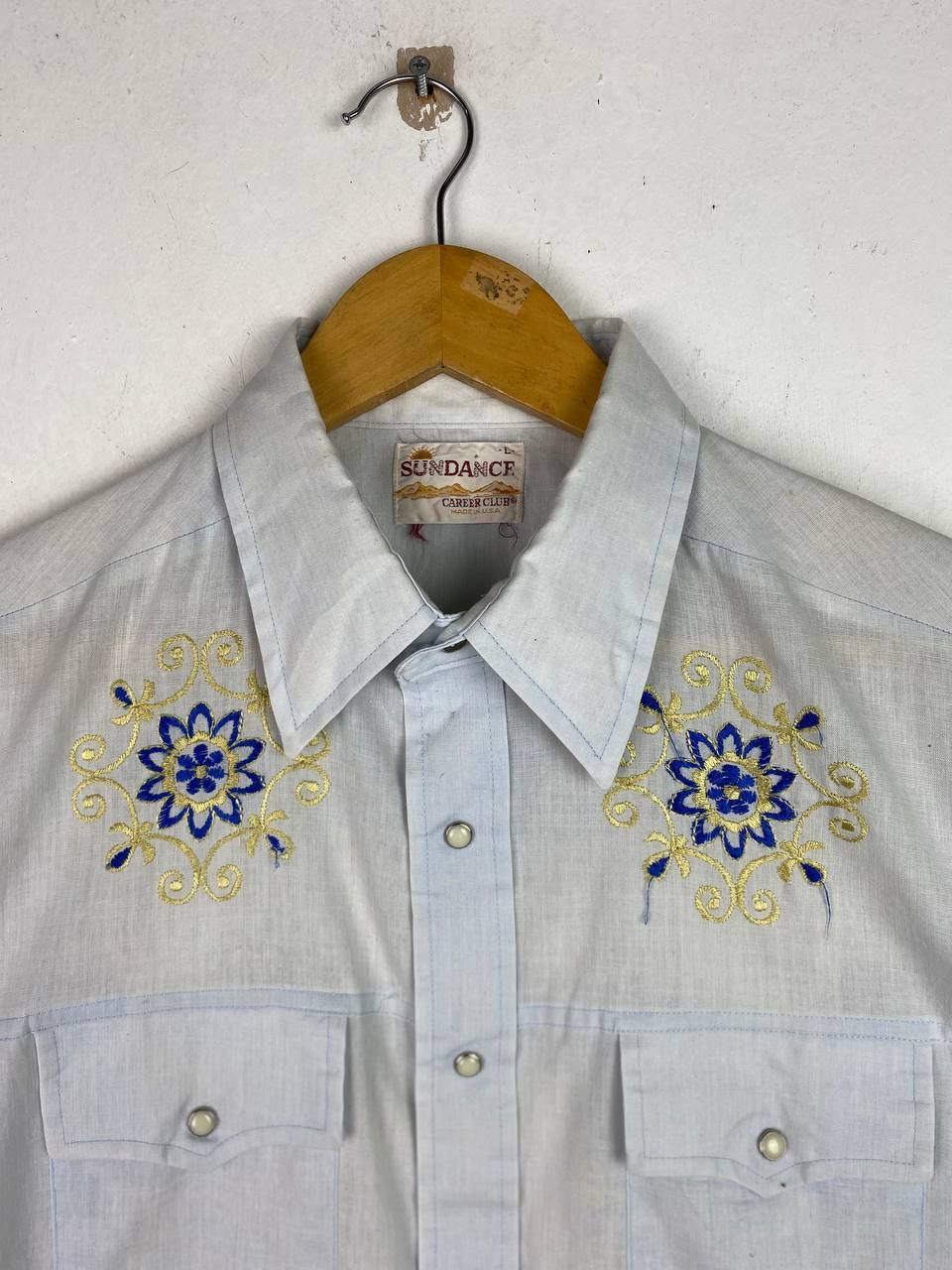 Cowboy Equipment vintage sundance western shirt embroided design Size US L / EU 52-54 / 3 - 2 Thumbnail