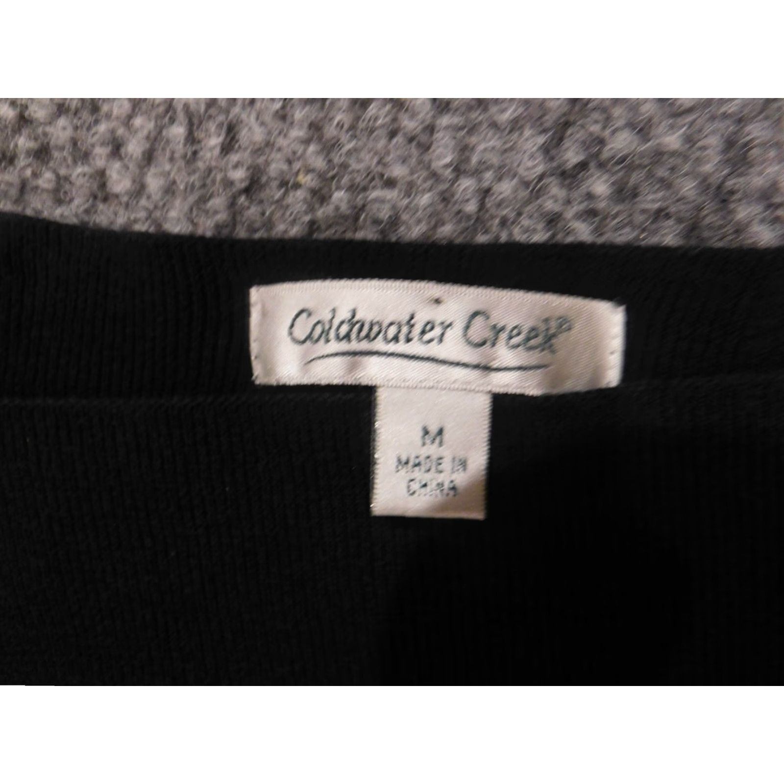 Coldwater Creek Coldwater Creek Blouse Womens M Black Crew Neck Pullover Silk Rayon Stretch Cap Sleeve Casual Basic Classic Ruffle Size M / US 6-8 / IT 42-44 - 4 Thumbnail