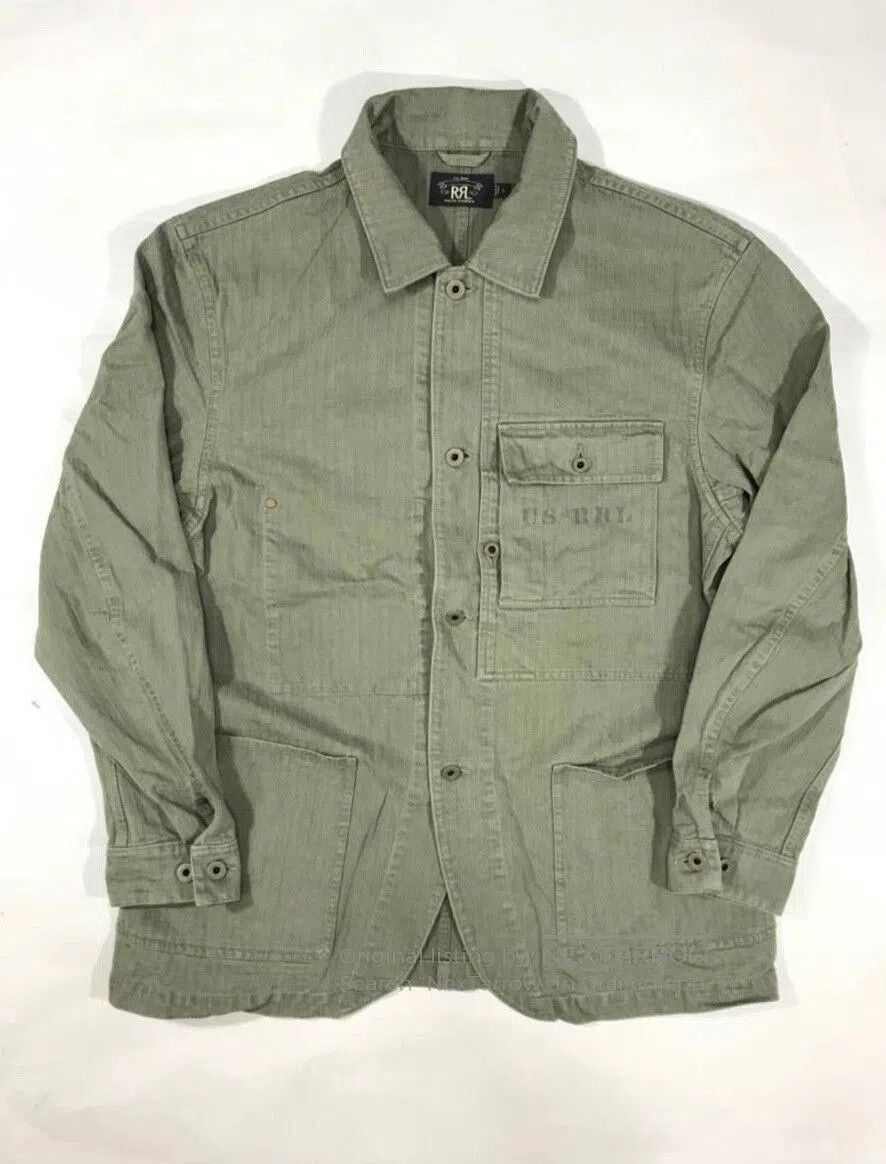 RRL Ralph Lauren vintage military green utility jacket. Size US M / EU 48-50 / 2 - 1 Thumbnail