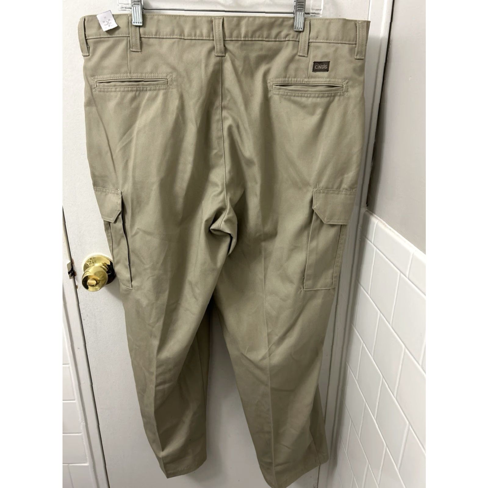 Vintage Cintas Cargo Pants Mens Size 40x30 Tan Khaki Straight Leg Vintage No Size US 40 / EU 56 - 2 Thumbnail