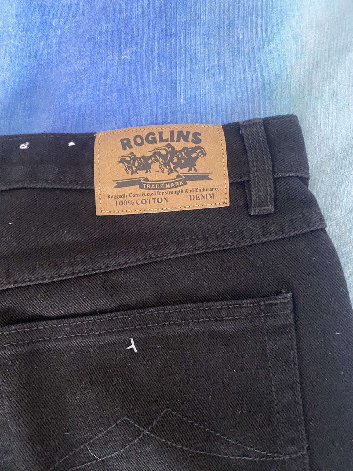 Left Hand Custom Made Black Jeans with Sticker Pockets Size US 36 / EU 52 - 5 Thumbnail
