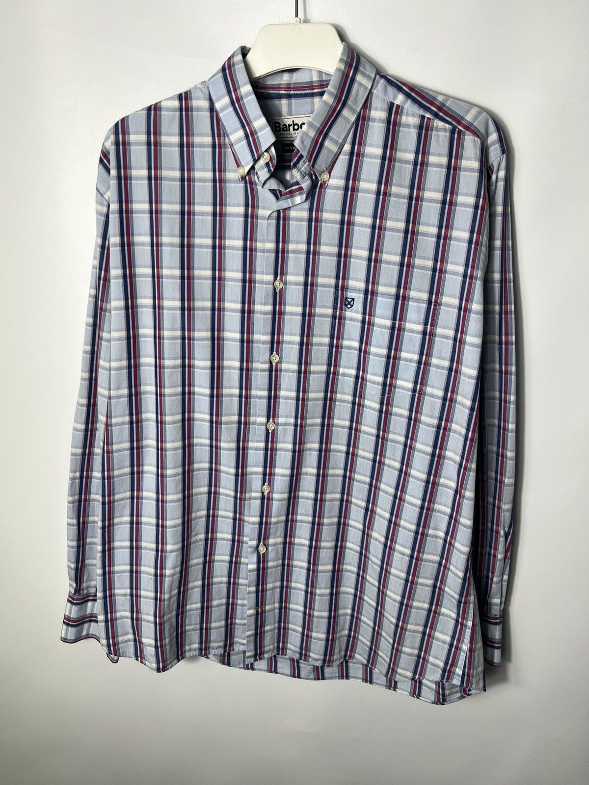 Barbour Vintage streetwear designer Barbour Plaid Button Up Shirt Size US L / EU 52-54 / 3 - 1 Thumbnail